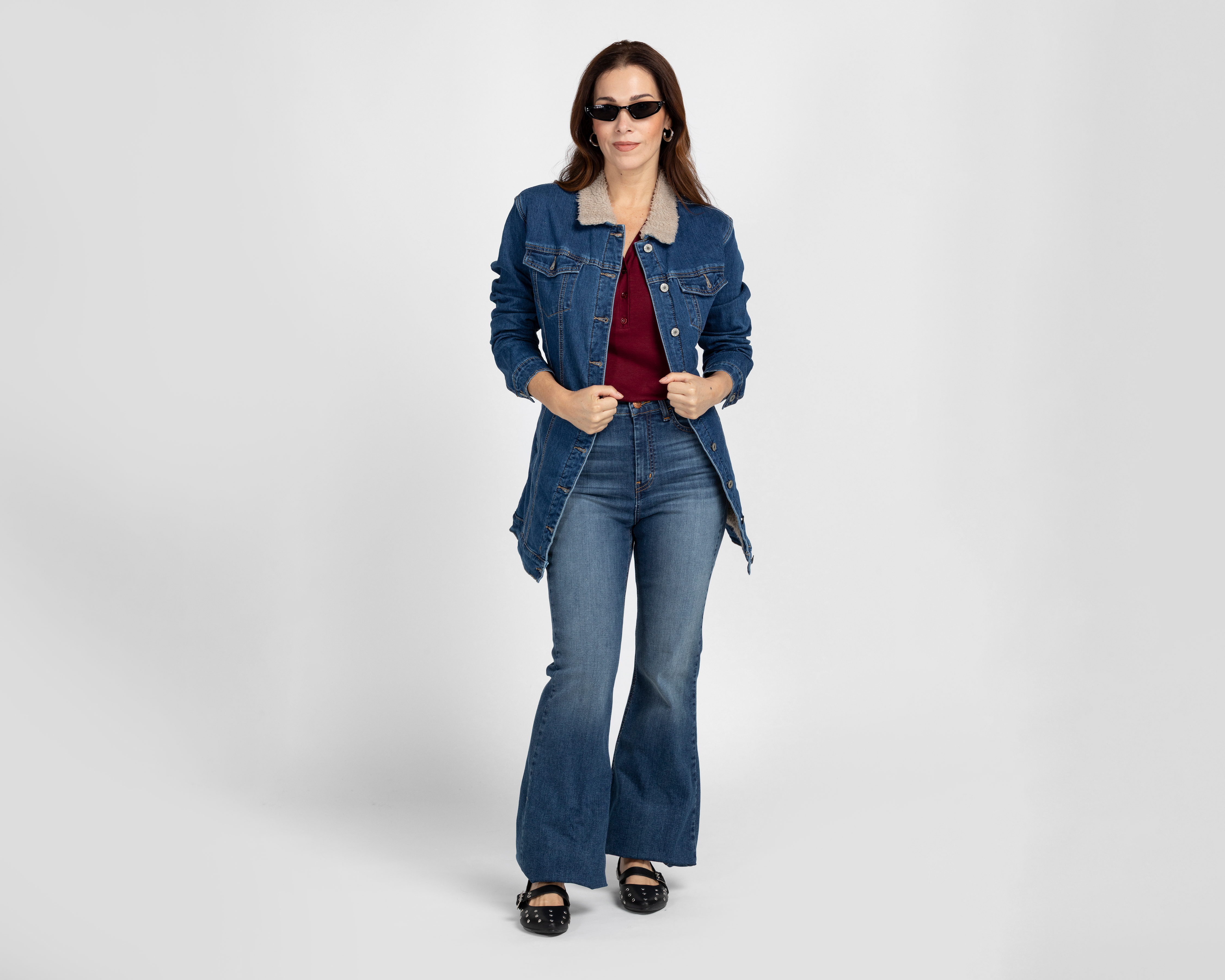 Foto 2 | Foto 2 | Chamarra Azul Roosevelt para Mujer