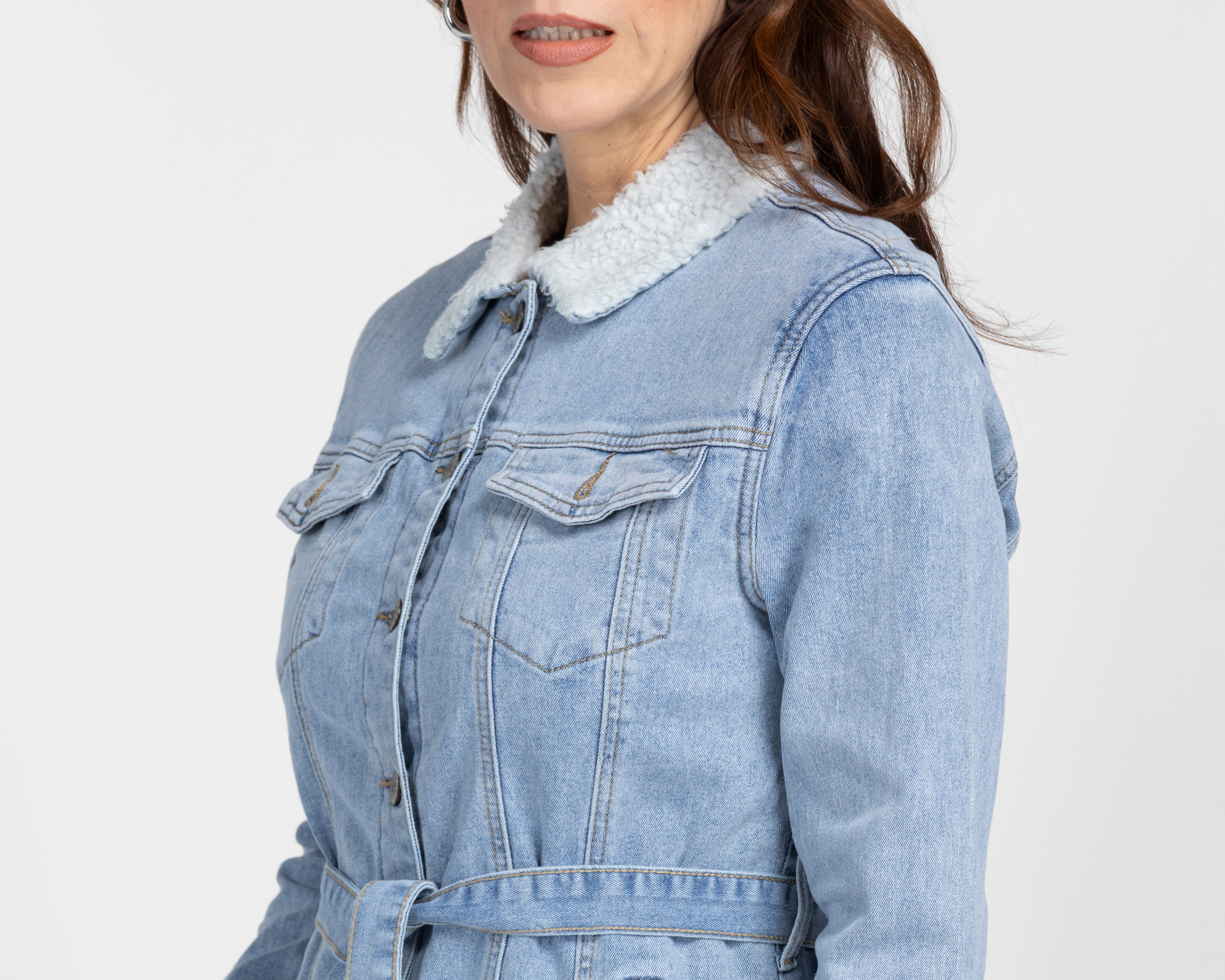 Foto 4 | Foto 4 | Chamarra Azul Roosevelt para Mujer