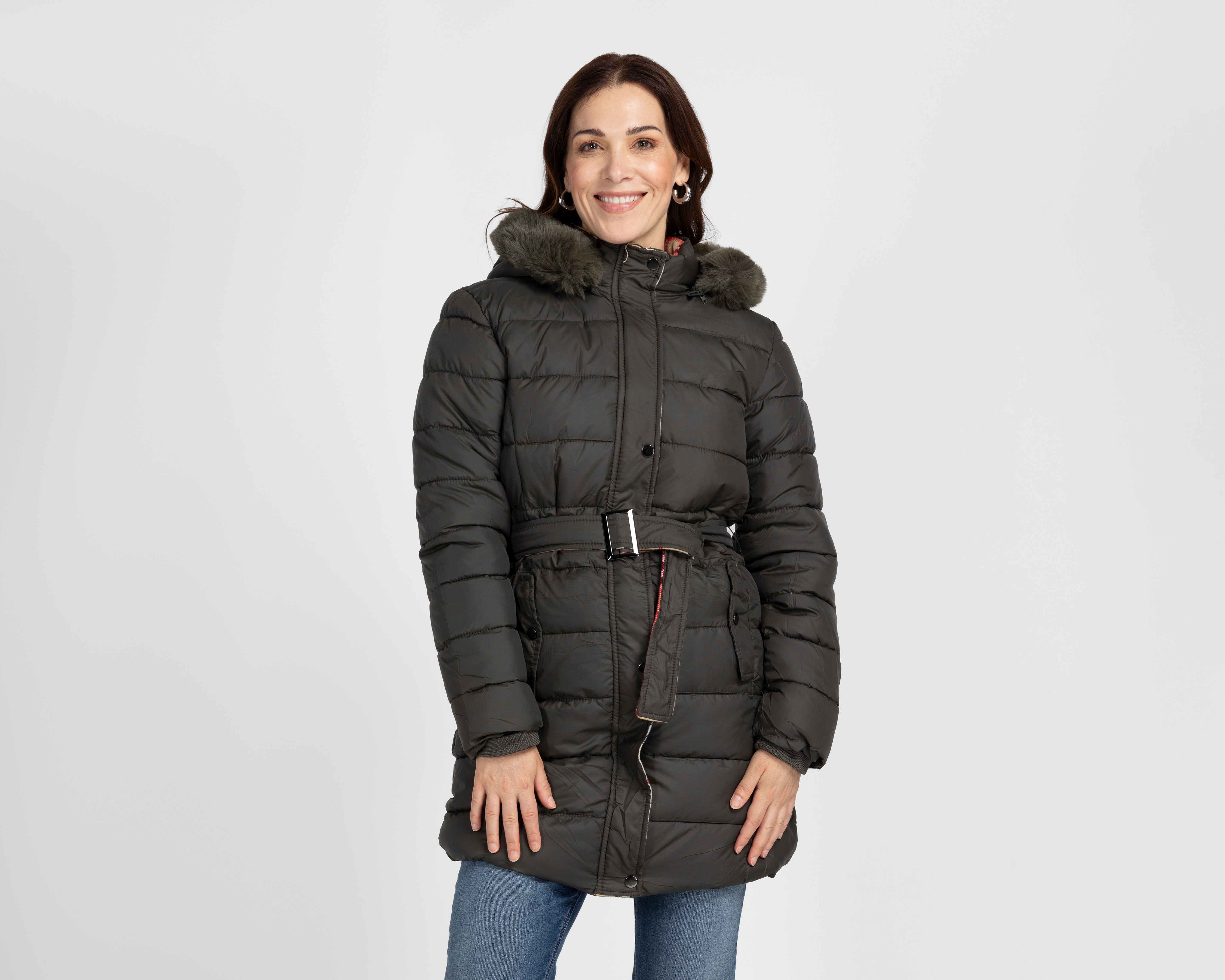 Foto 2 pulgar | Foto 1 | Chamarra Capitonada Roosevelt para Mujer