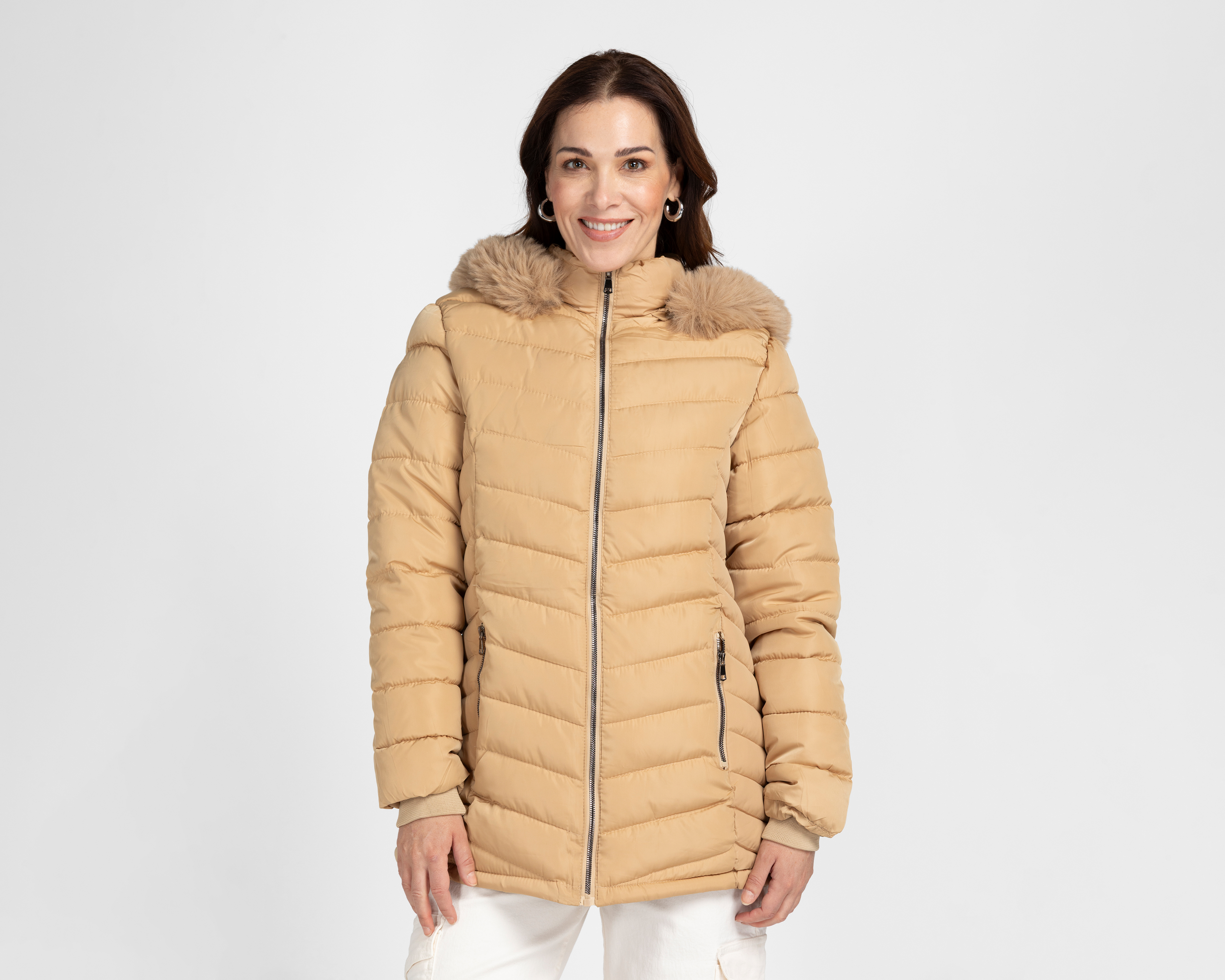 Foto 2 pulgar | Foto 1 | Chamarra Capitonada Roosevelt para Mujer