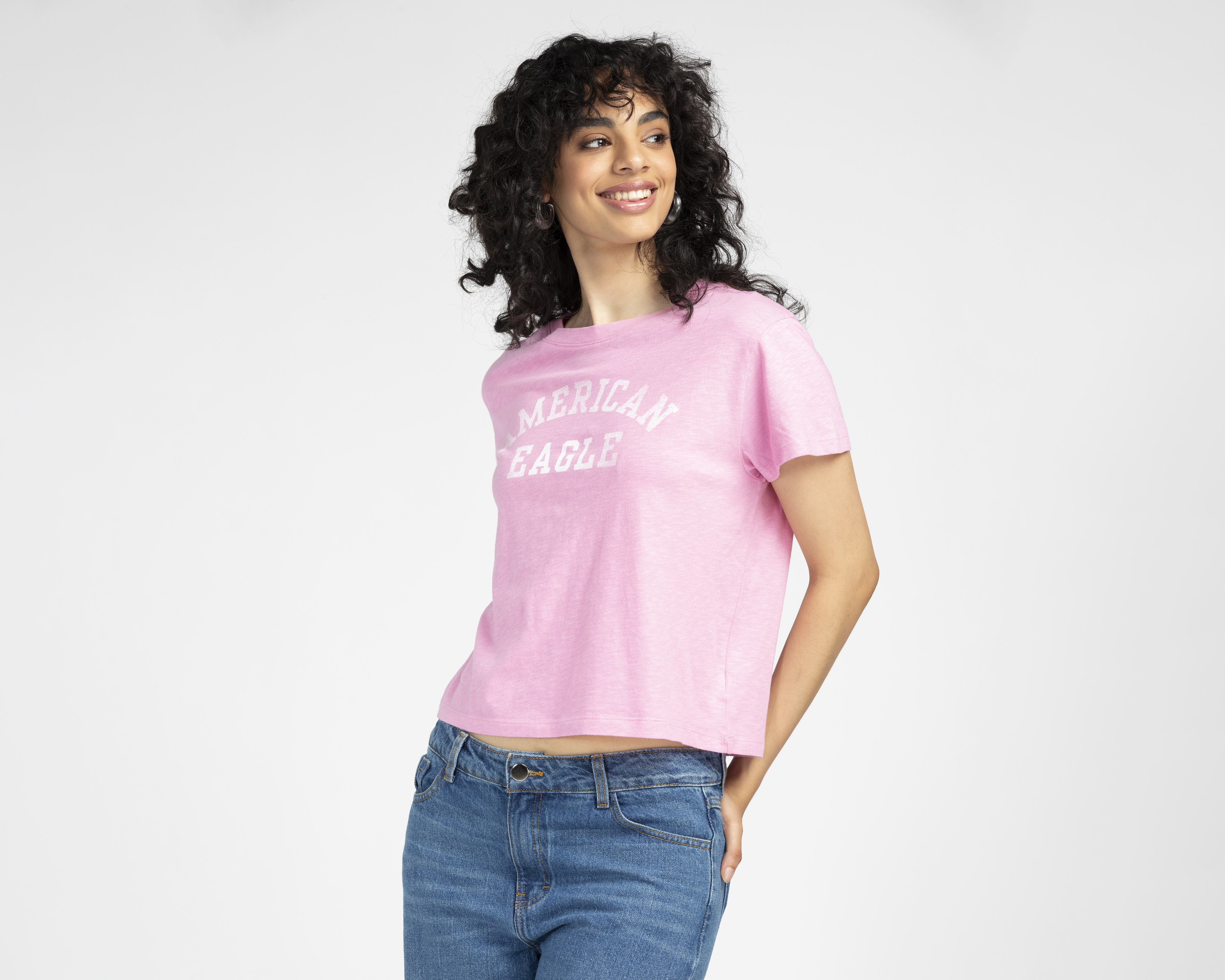 Foto 2 pulgar | Foto 1 | Playera Manga Corta American Eagle para Mujer