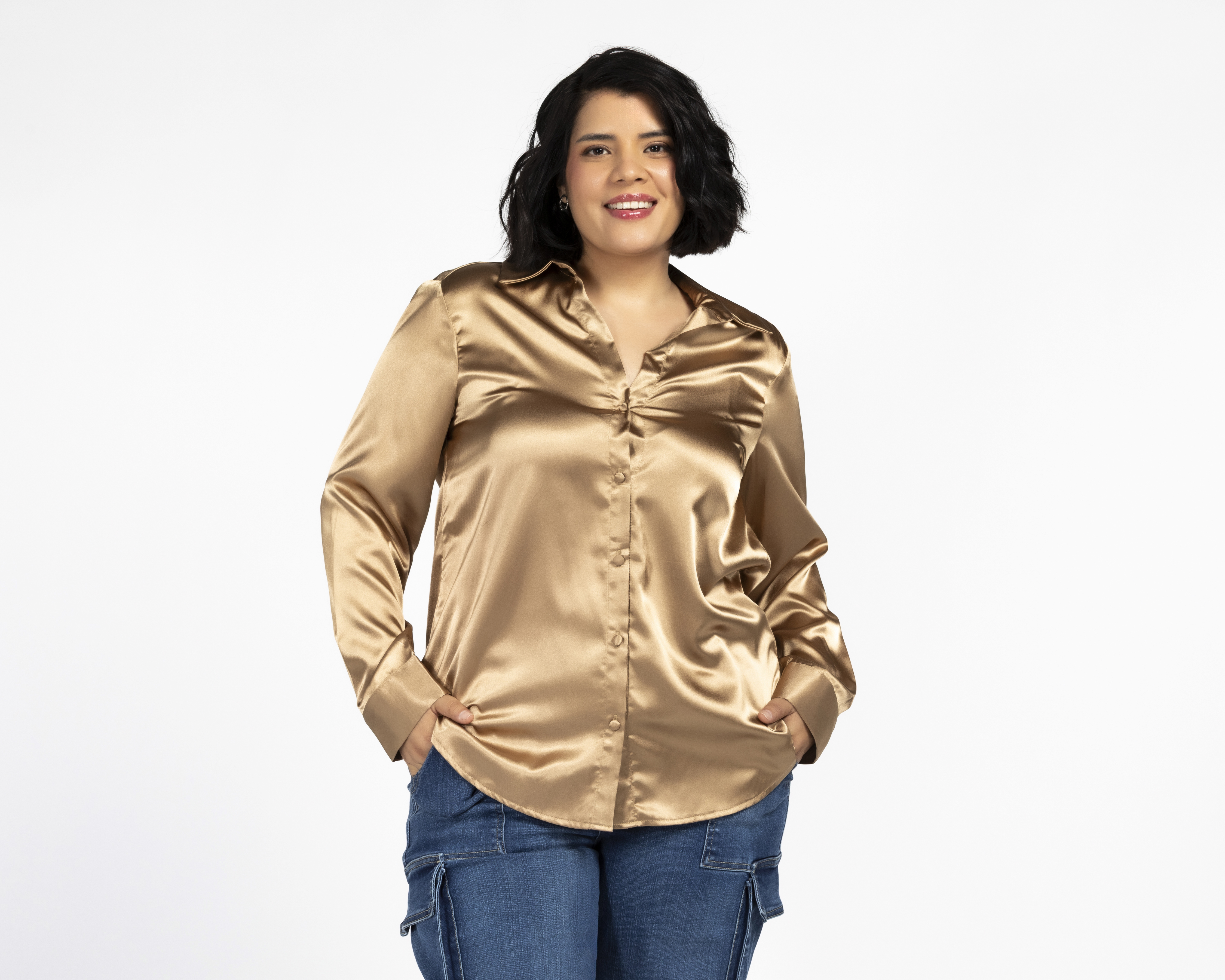 Blusa Dorada María Ferré para Mujer