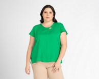 Blusa Lady Sun Manga con Abertura en Escote