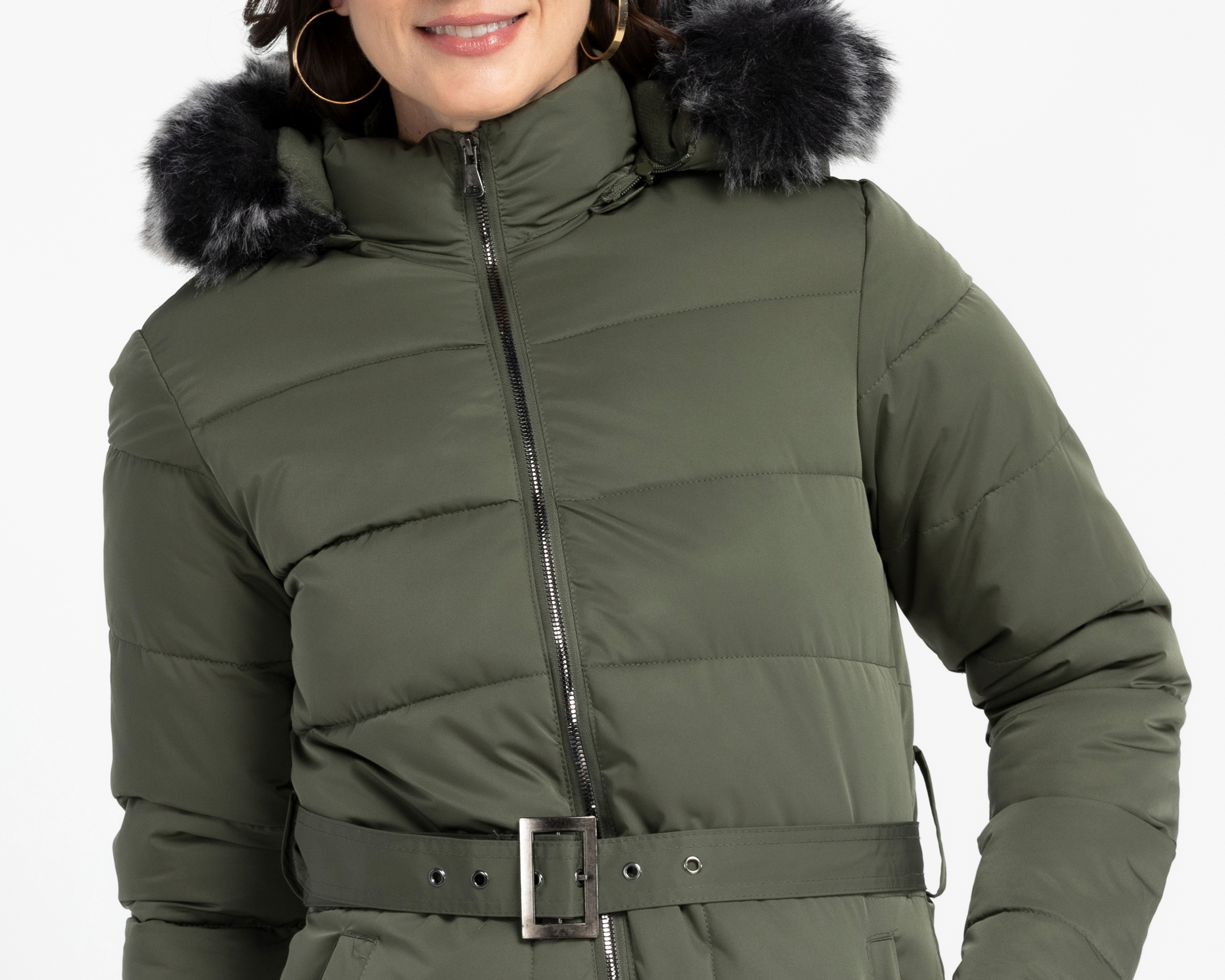 Foto 4 | Foto 4 | Chamarra Olivo Ann Miller para Mujer