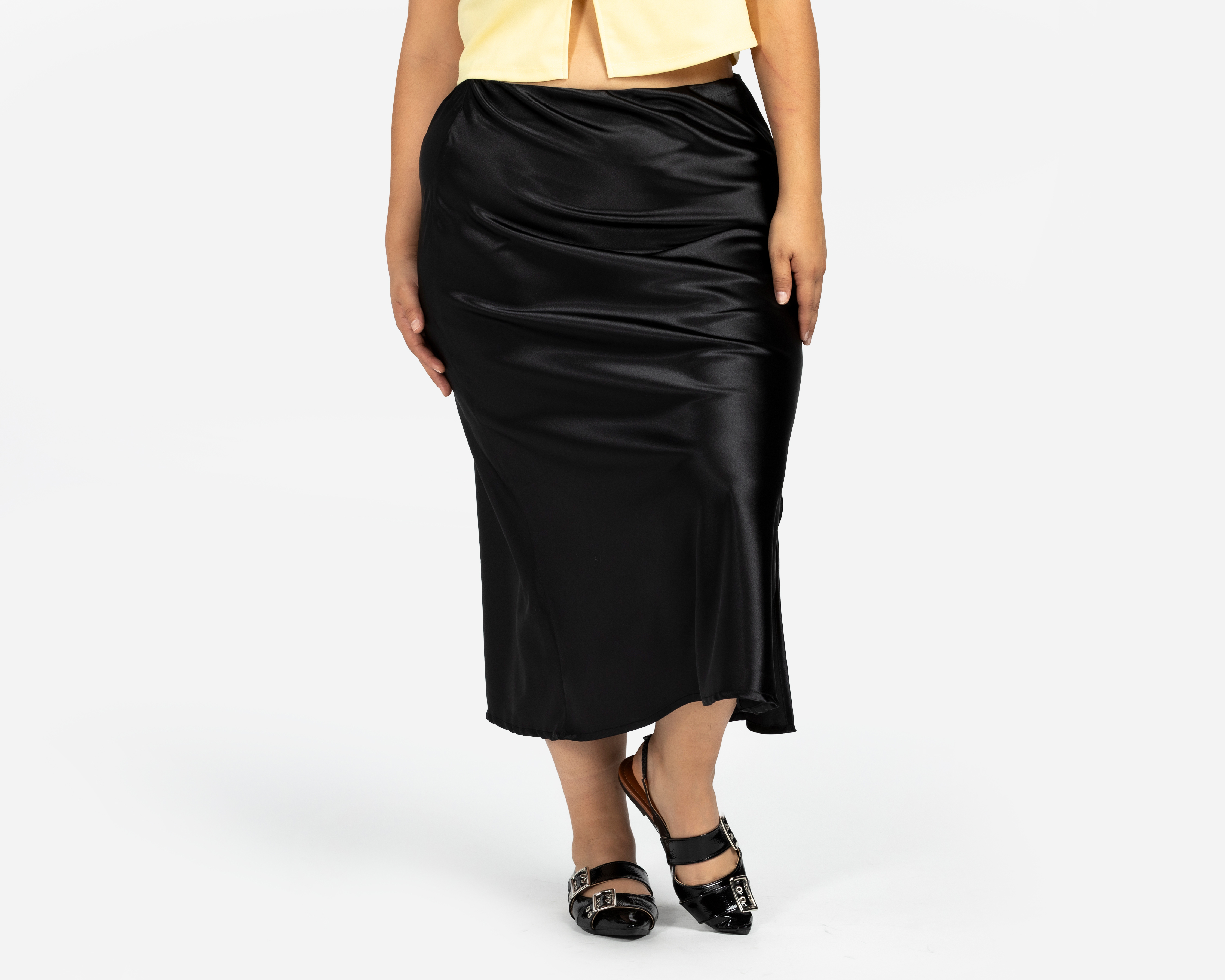 Falda Midi María Ferré Satinada para Mujer