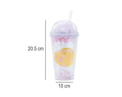 Foto 6 | Foto 7 | Vaso con Popote de Plástico 450 ml