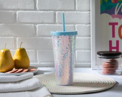 Foto 5 | Foto 6 | Vaso con Popote de Plástico 450 ml