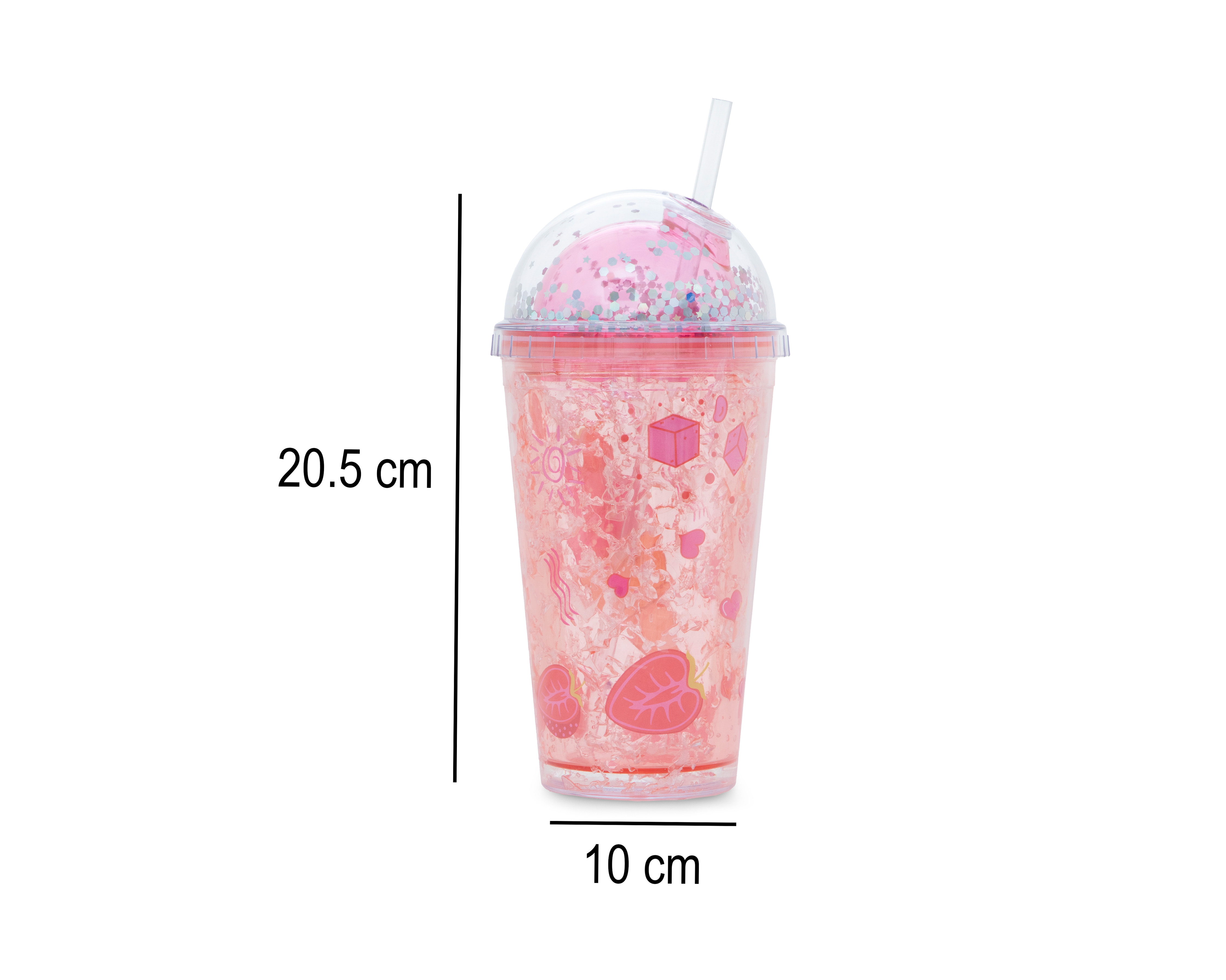 Foto 7 pulgar | Foto 7 | Vaso con Popote de Plástico 450 ml