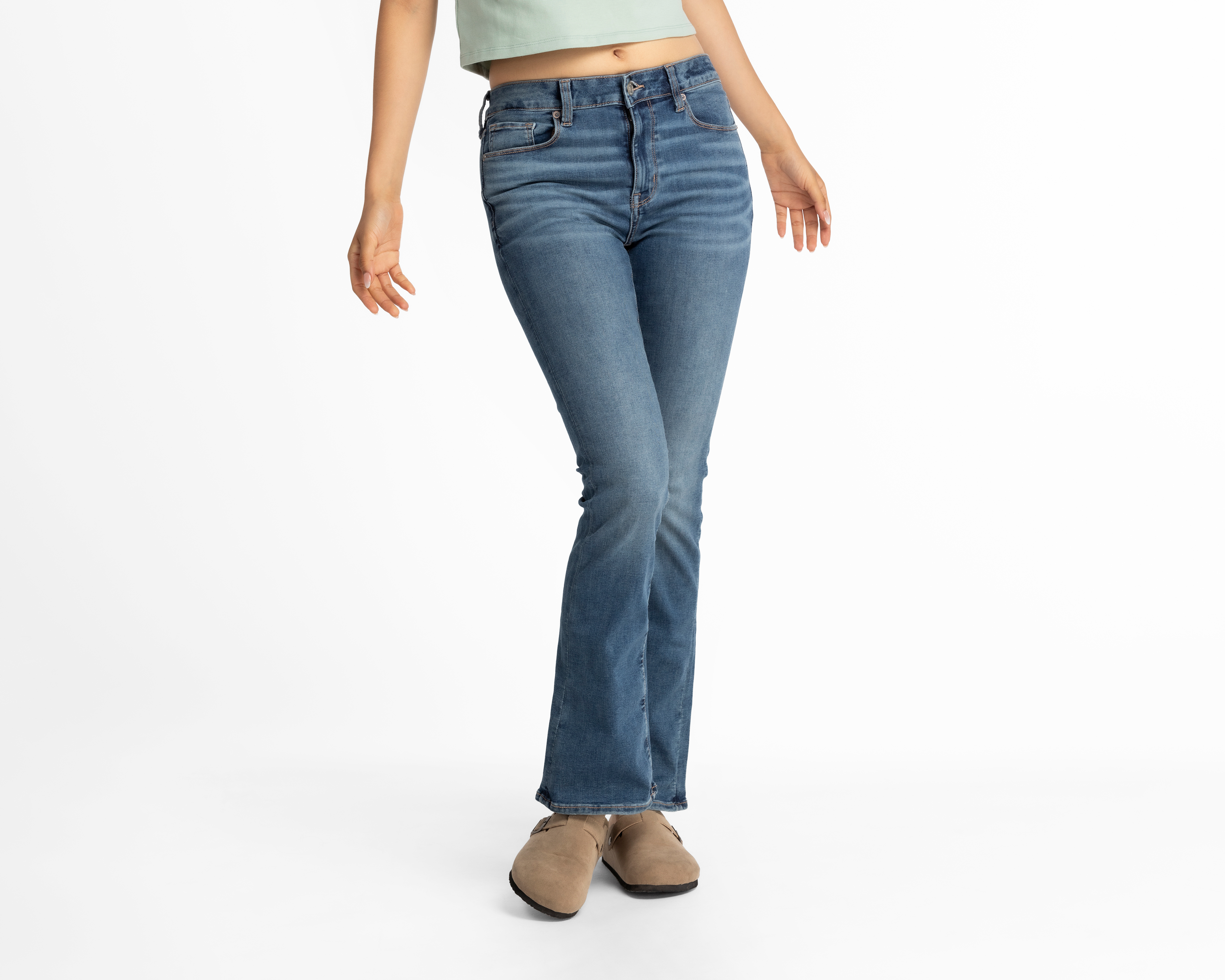 Jeans Bootcut American Eagle High-Waisted Skinny Kick para Mujer