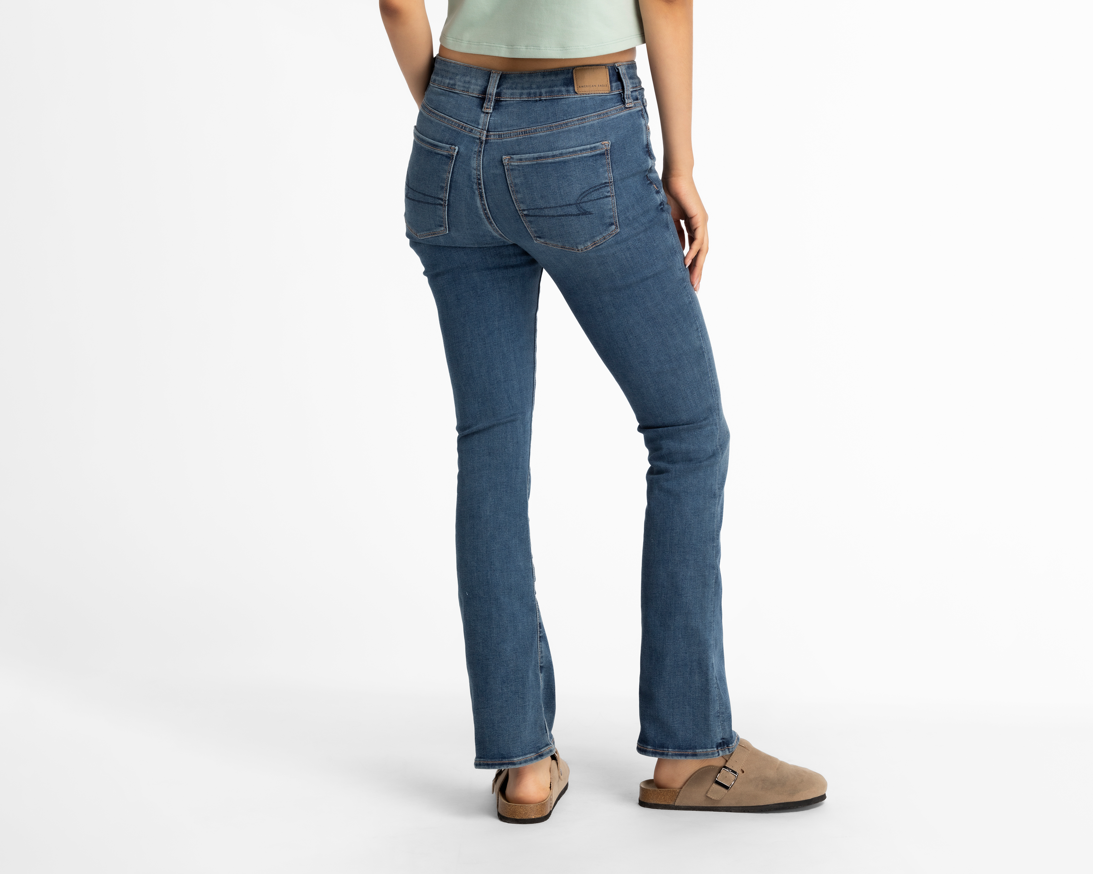 Foto 4 pulgar | Foto 3 | Jeans Bootcut American Eagle High-Waisted Skinny Kick para Mujer
