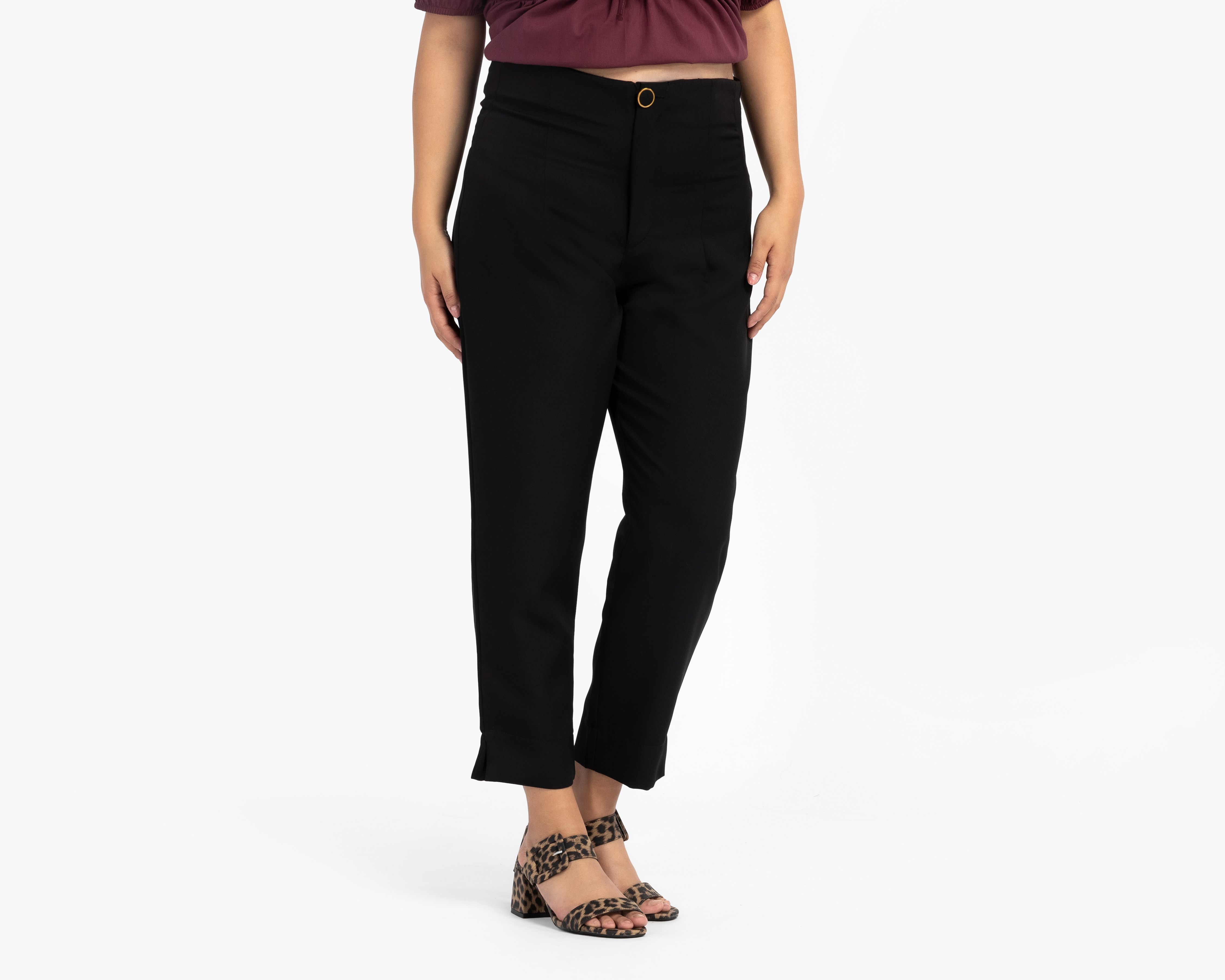 Foto 2 pulgar | Foto 1 | Pantalón de Vestir María Ferré Negro para Mujer