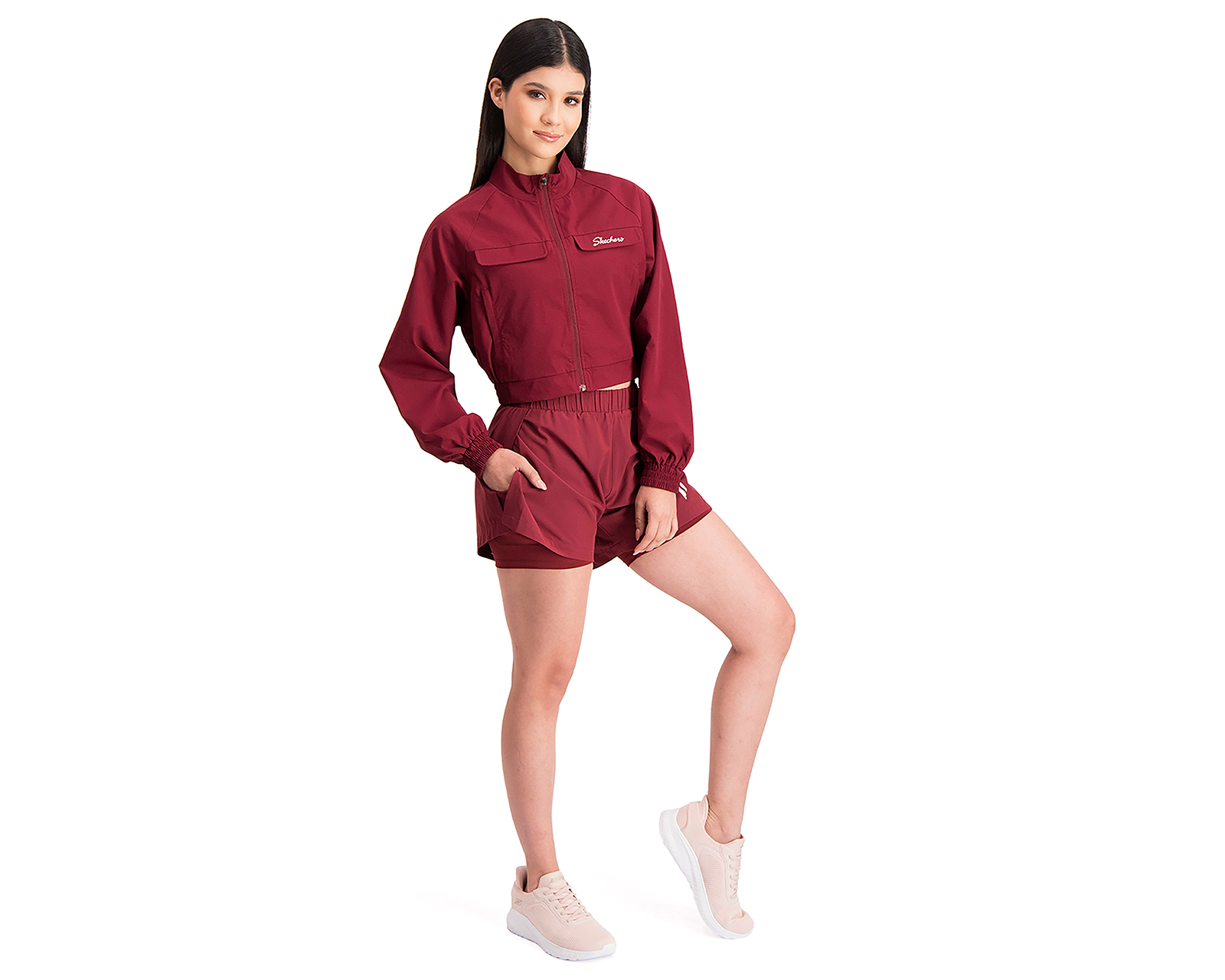 Foto 5 pulgar | Foto 4 | Chamarra Deportiva Skechers para Mujer