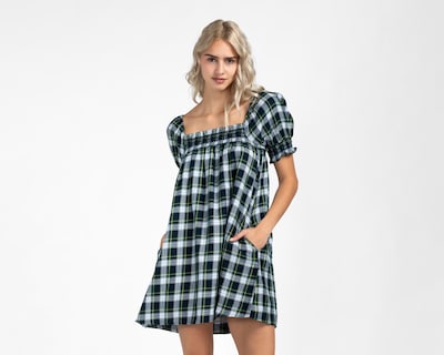 Foto 1 | Foto 1 | Vestido Casual American Eagle Corto Azul Marino a Cuadros para Mujer