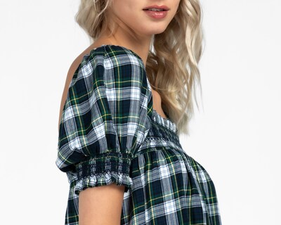 Foto 4 | Foto 4 | Vestido Casual American Eagle Corto Azul Marino a Cuadros para Mujer