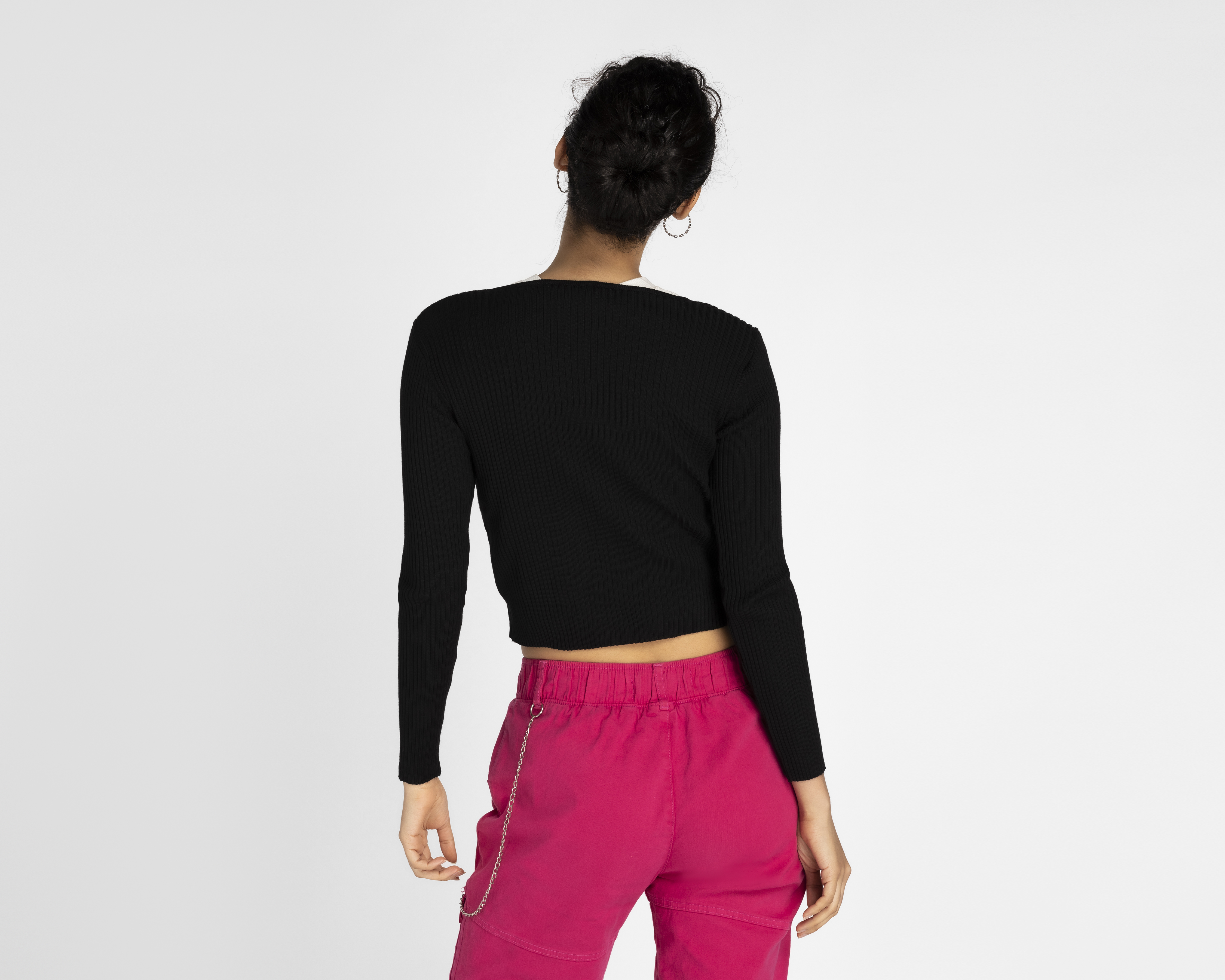 Foto 4 pulgar | Foto 3 | Suéter Refill Negro con Listón