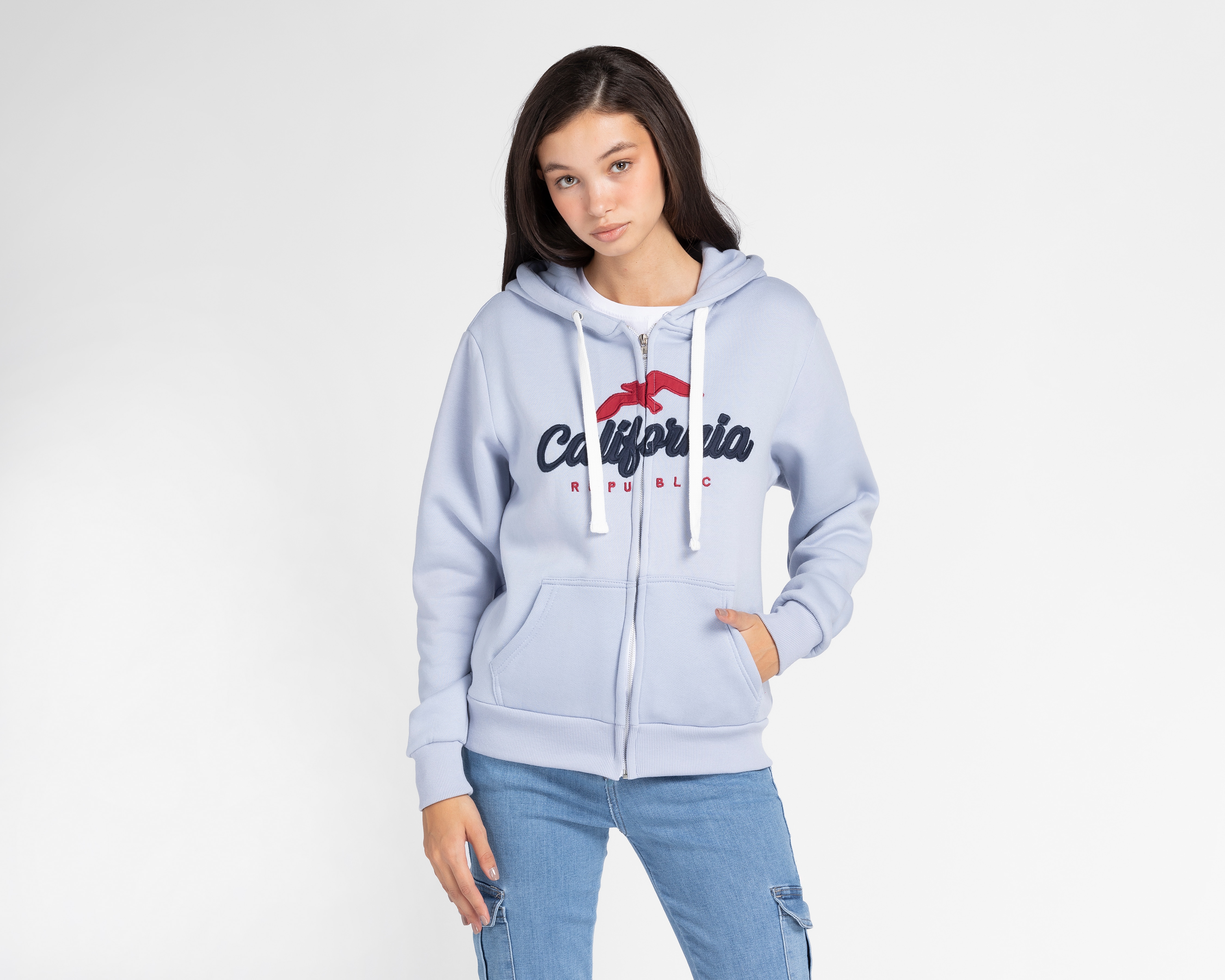 Sudadera Refill Azul con Capucha