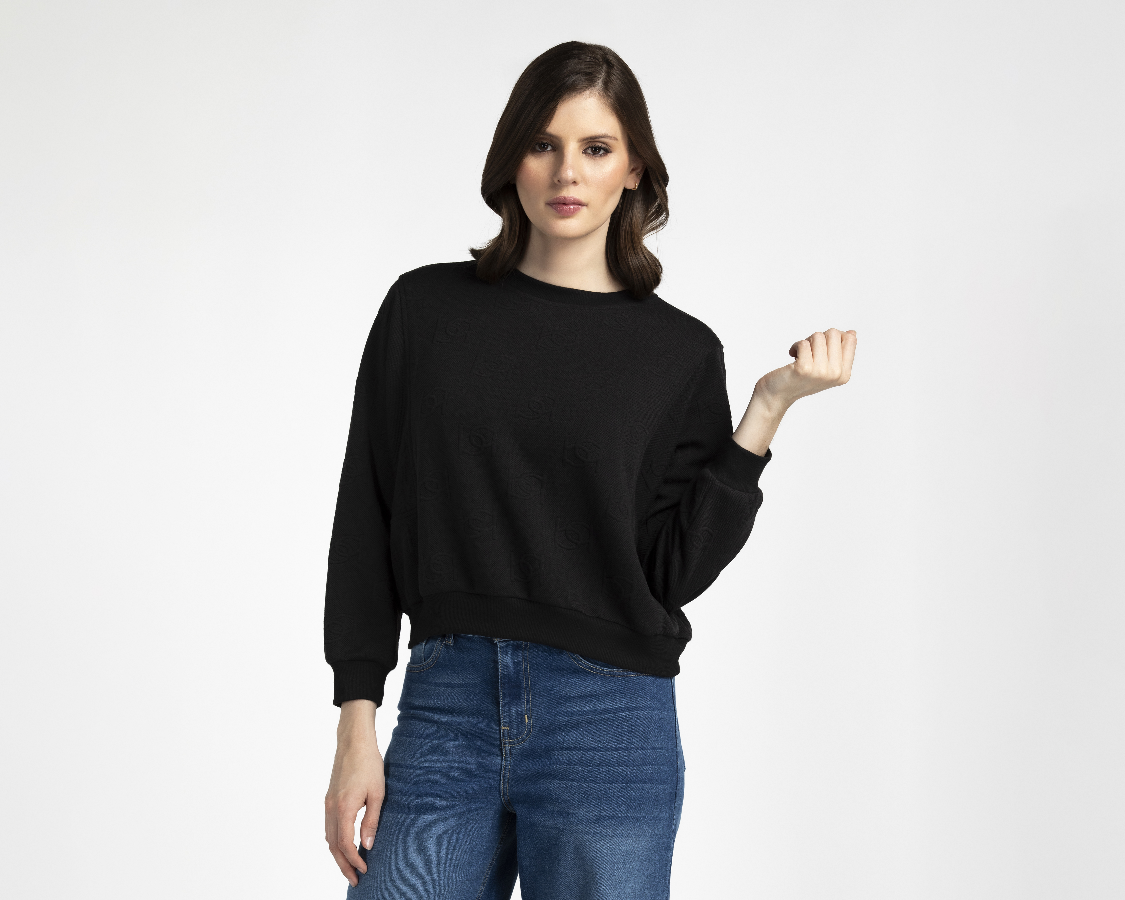 Sudadera Cuello Redondo Bebe para Mujer