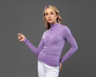 Foto 2 | Foto 2 | Playera Bebe Lila con Zurcido