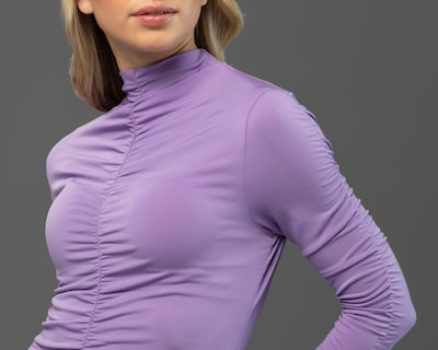 Foto 4 | Foto 4 | Playera Bebe Lila con Zurcido