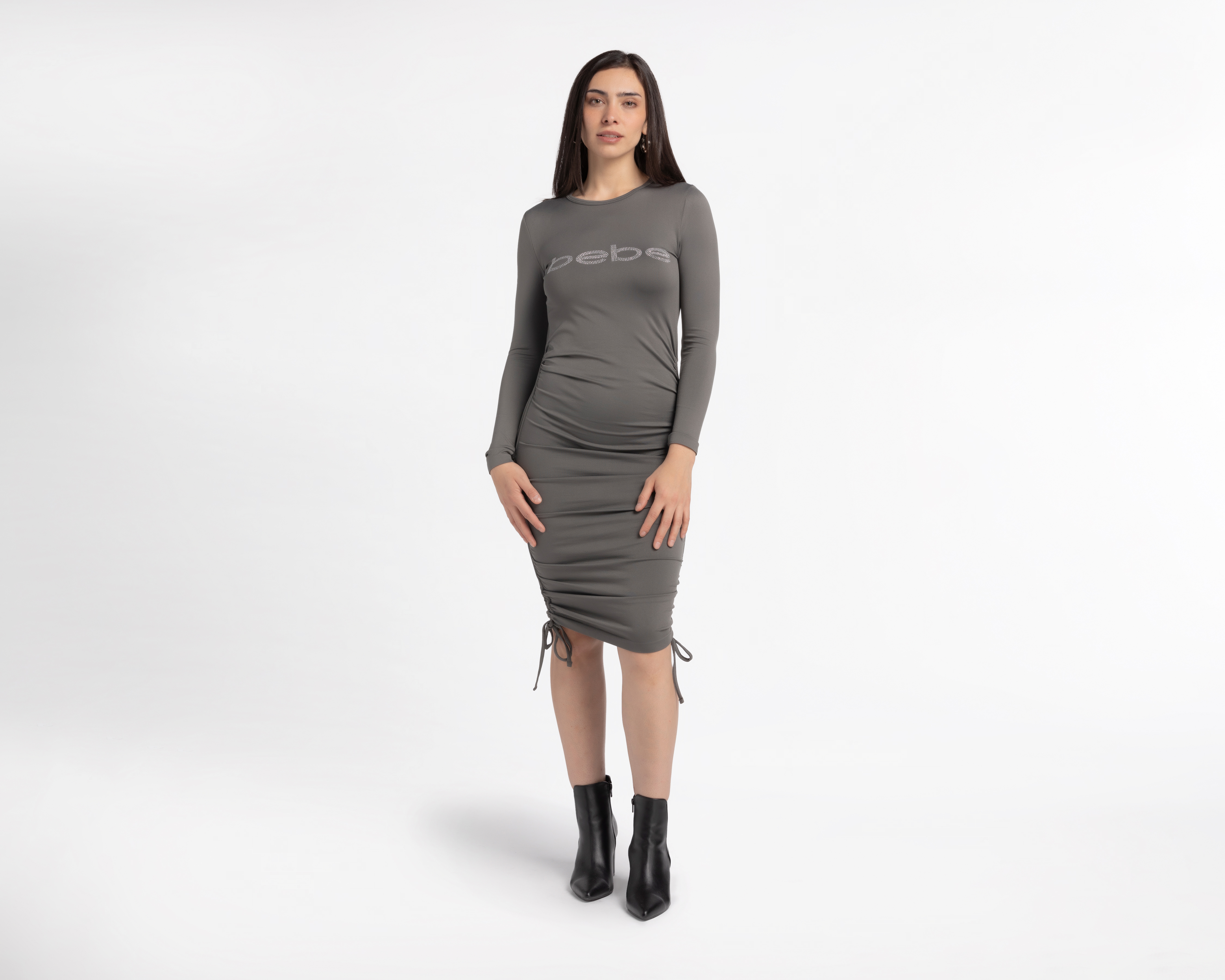 Foto 2 pulgar | Foto 1 | Vestido Bebe Casual Midi con Jareta