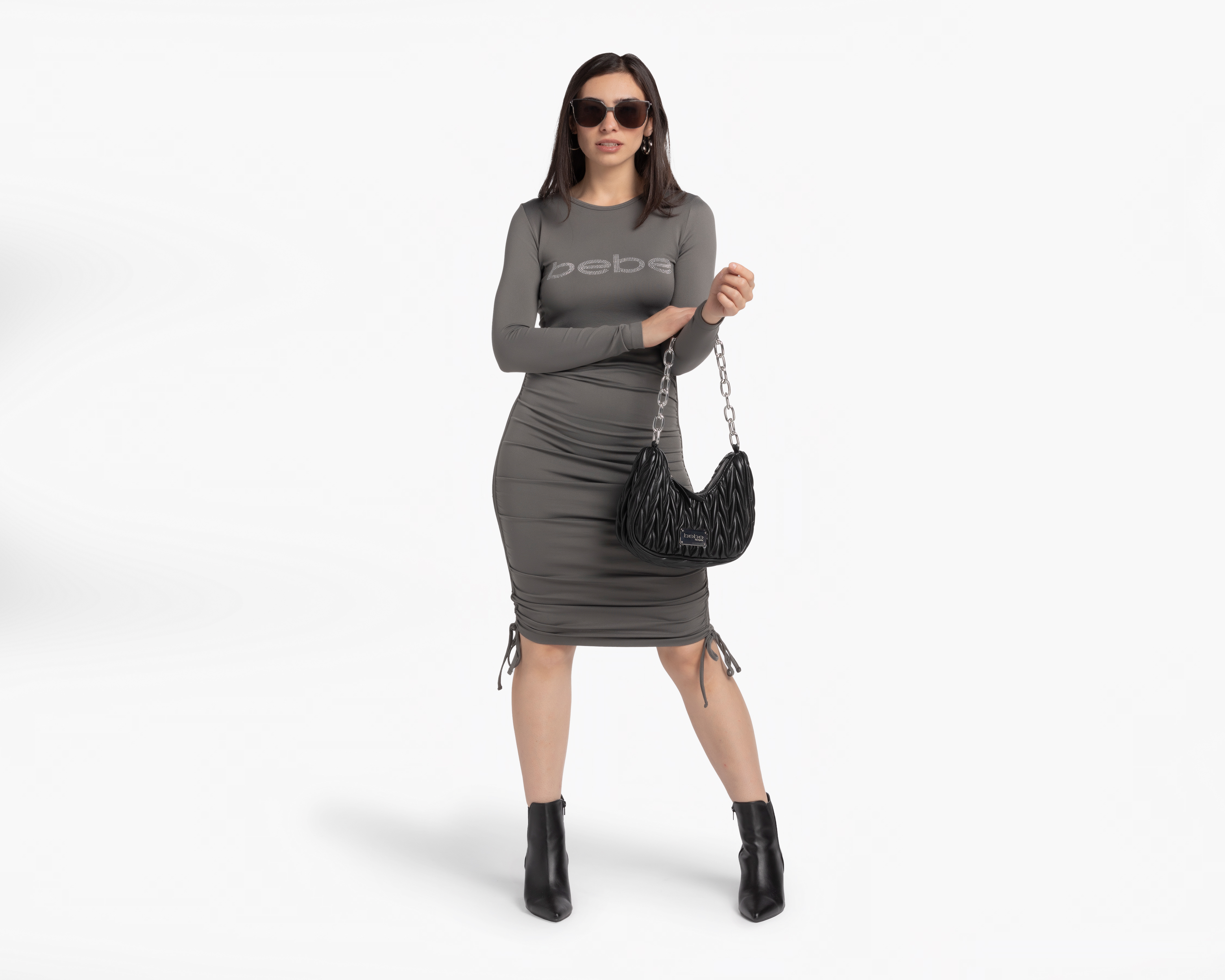 Foto 3 pulgar | Foto 2 | Vestido Bebe Casual Midi con Jareta