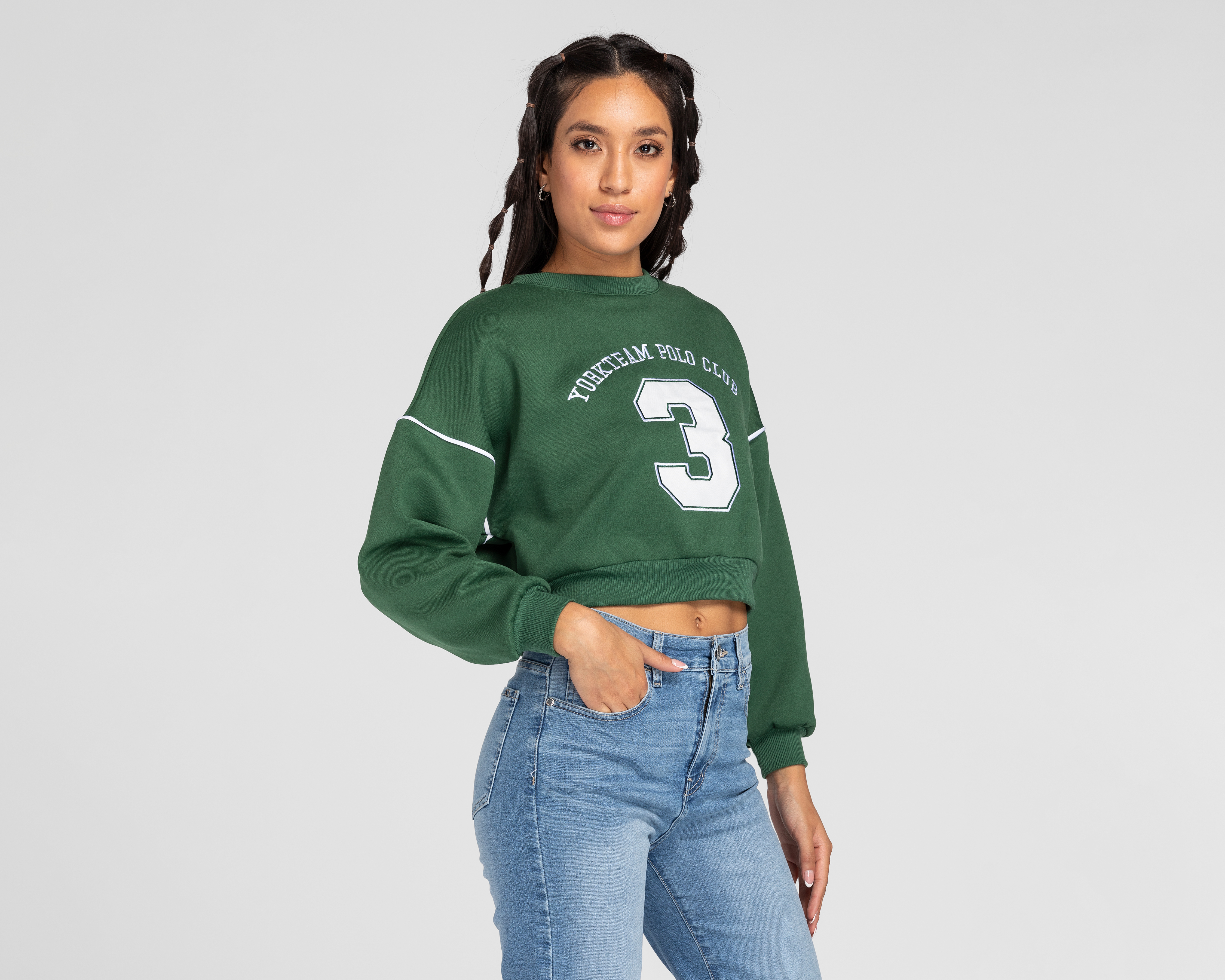 Sudadera York Team Polo Club Verde Estampado