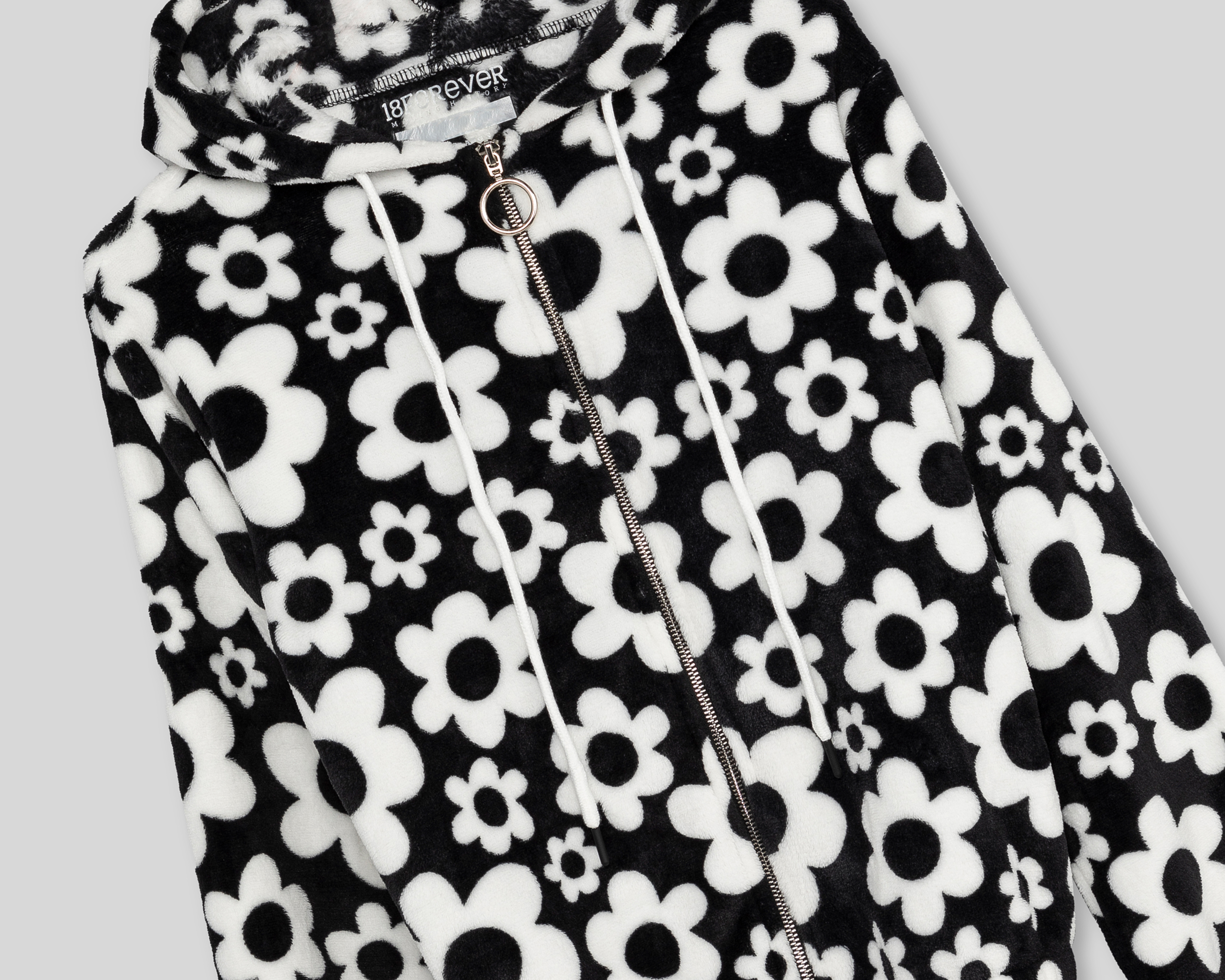 Foto 4 pulgar | Foto 3 | Sudadera 18 Forever con Capucha y Print Floral