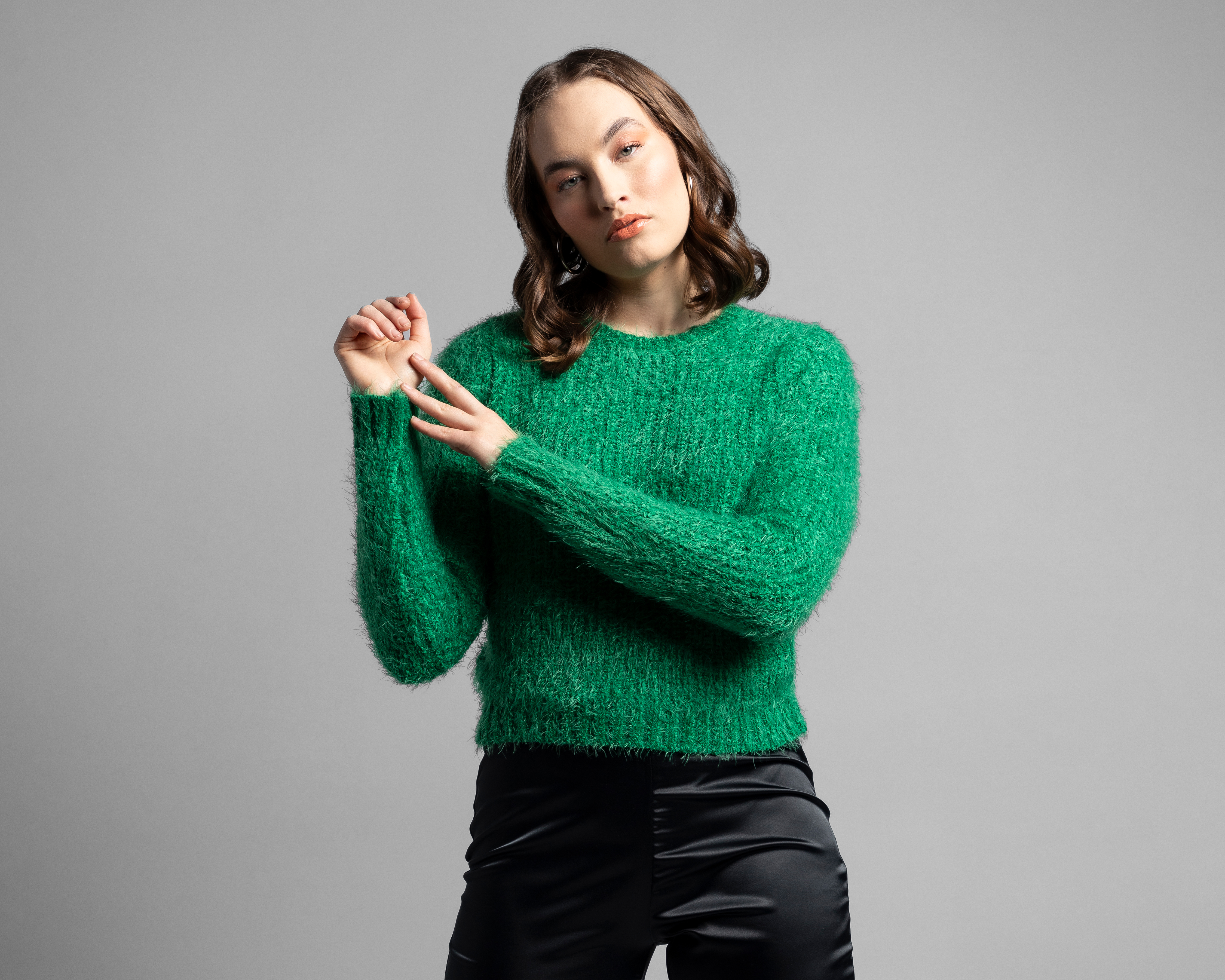 Foto 1 | Foto 1 | Suéter Thinner Verde con Peluche