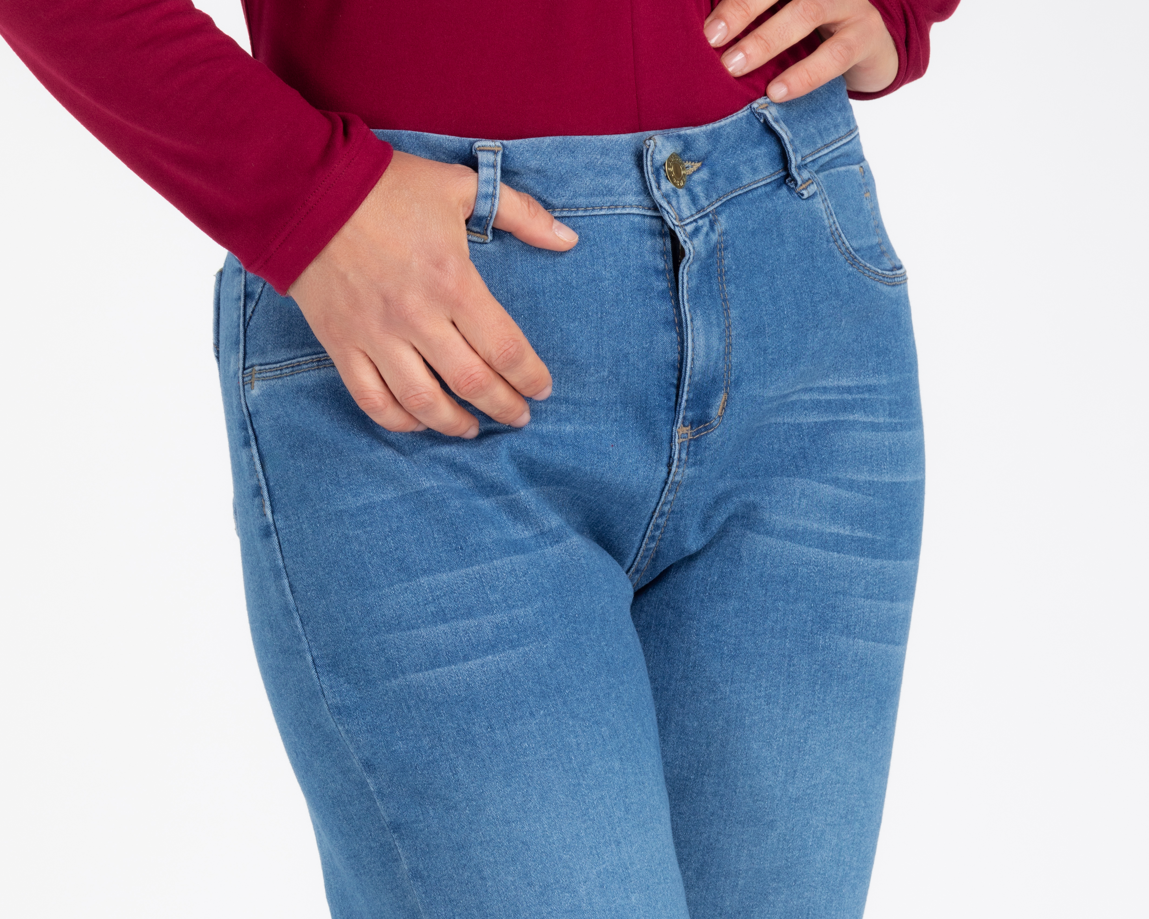 Foto 5 pulgar | Foto 4 | Pantalón Capri Sahara de Mezclilla