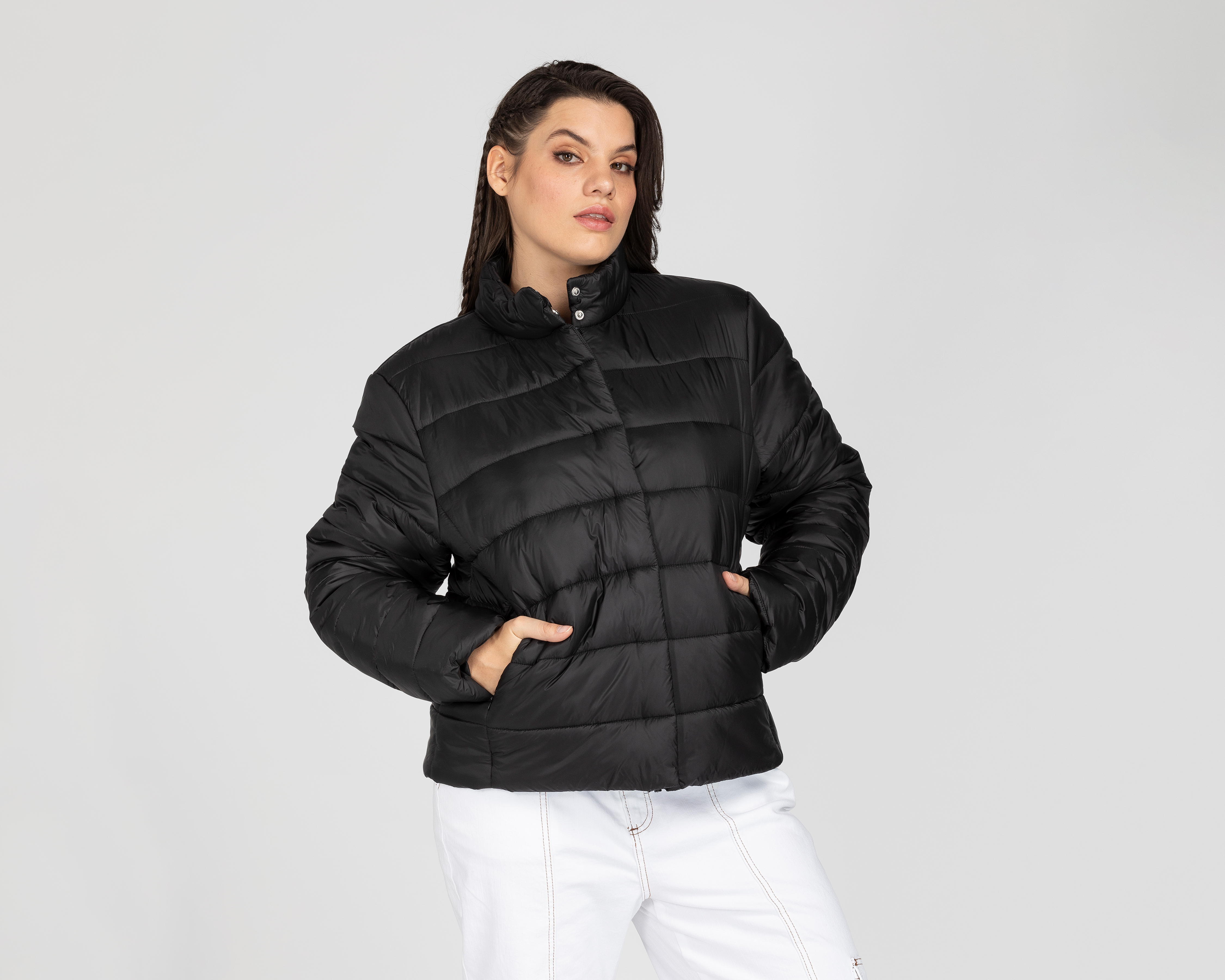 Foto 1 | Foto 1 | Chamarra Lucky Star Negra Capitonada