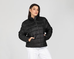 Chamarra Lucky Star Negra Capitonada