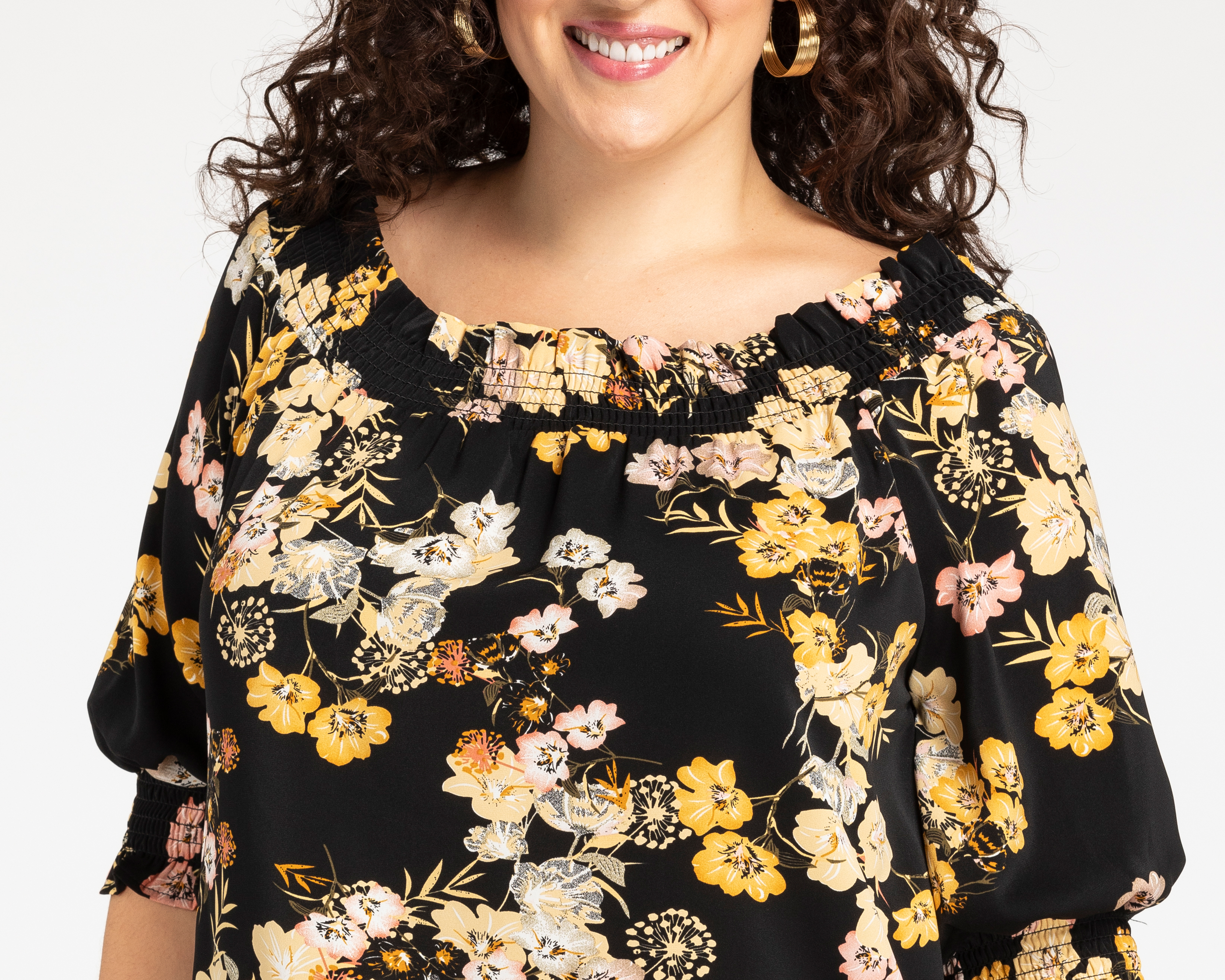 Foto 4 | Foto 4 | Blusa Sahara Manga 3/4 con Cuello Elástico