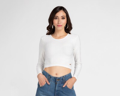 Foto 1 | Foto 1 | Blusa Jennifer Lopez Manga Larga Corte Crop