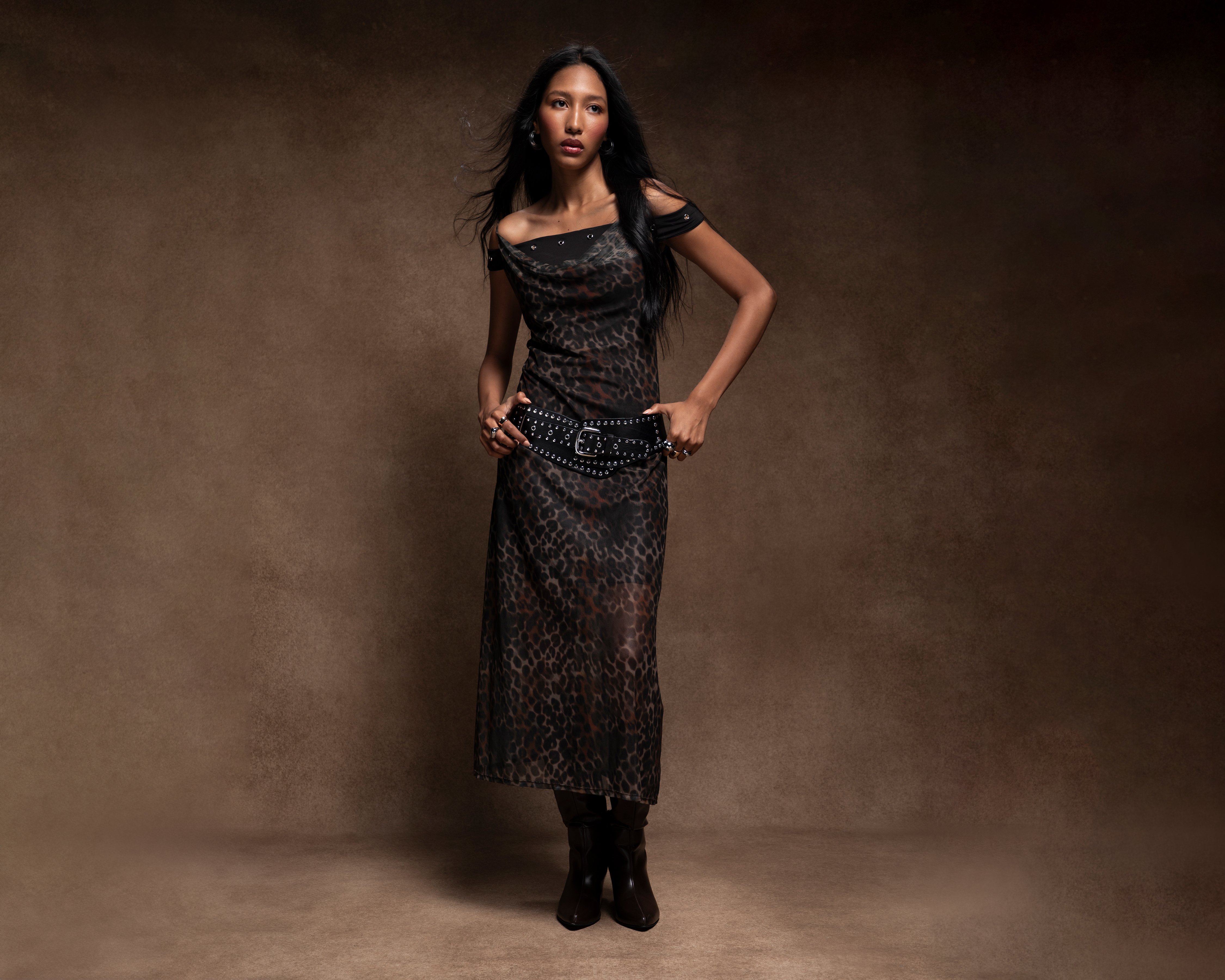 Vestido Casual Strona sin Mangas Animal Print para Mujer