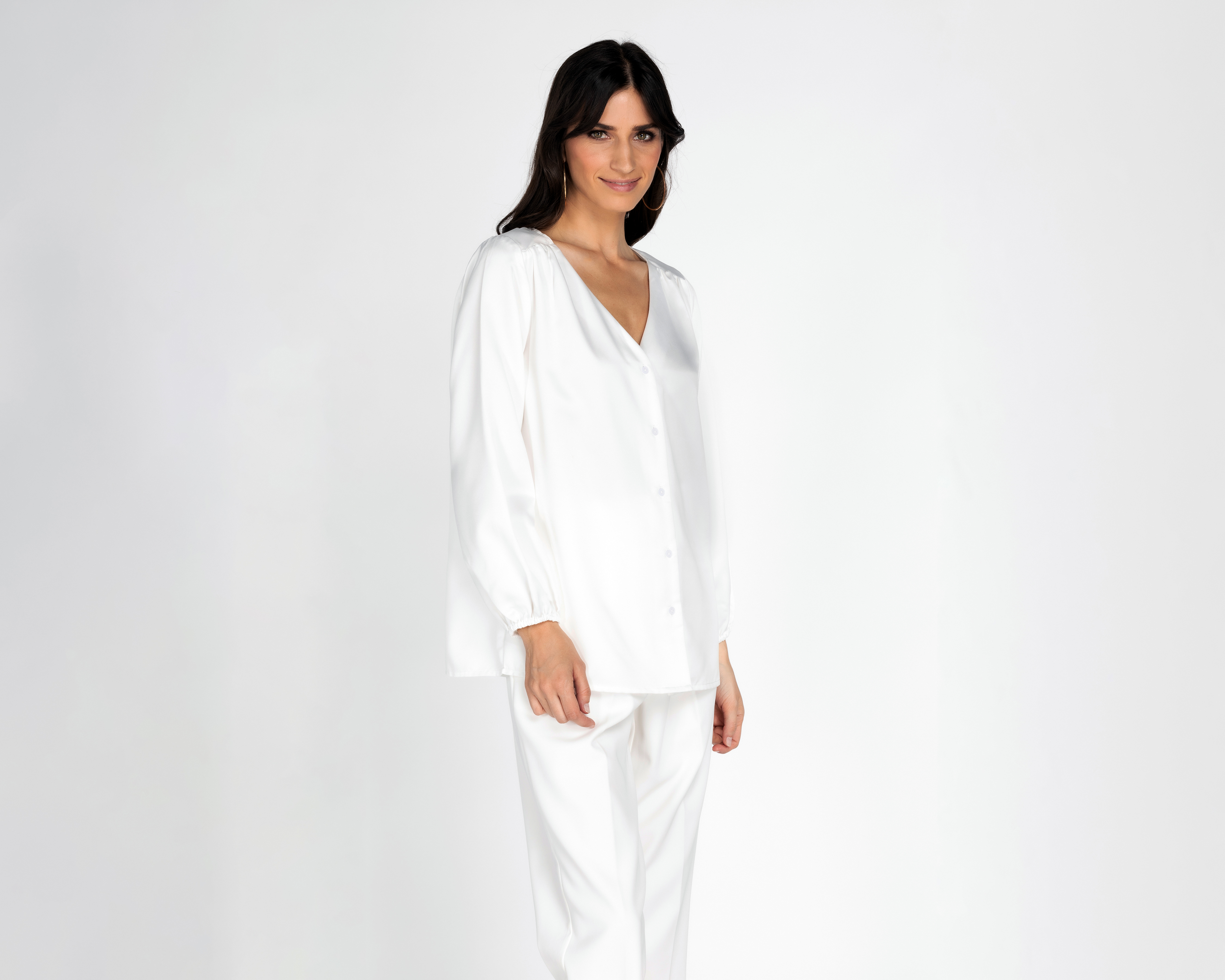 Blusa Lady Sun Beige Manga Larga