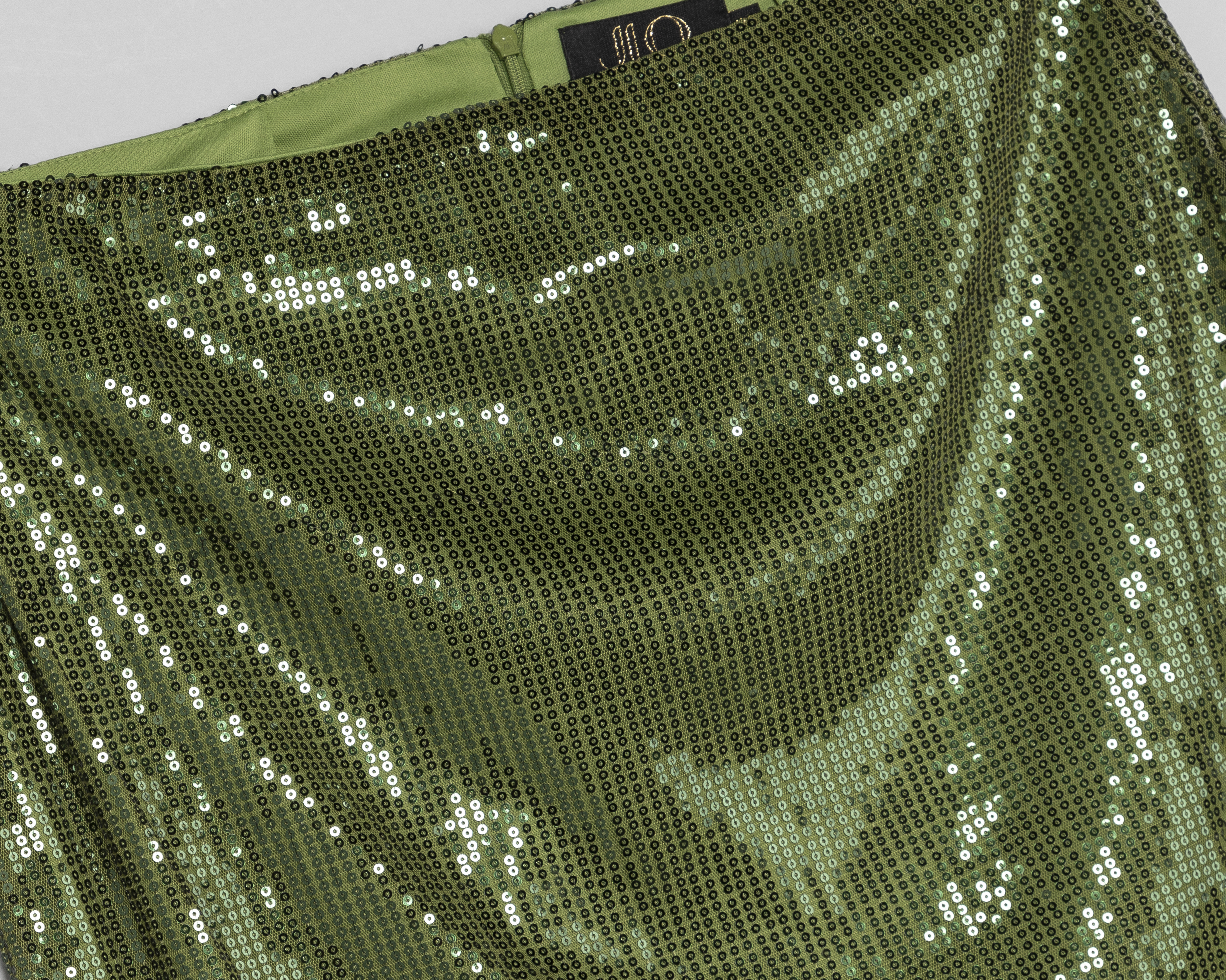 Foto 5 pulgar | Foto 4 | Blusa y Falda Jennifer Lopez Verde con Lentejuela