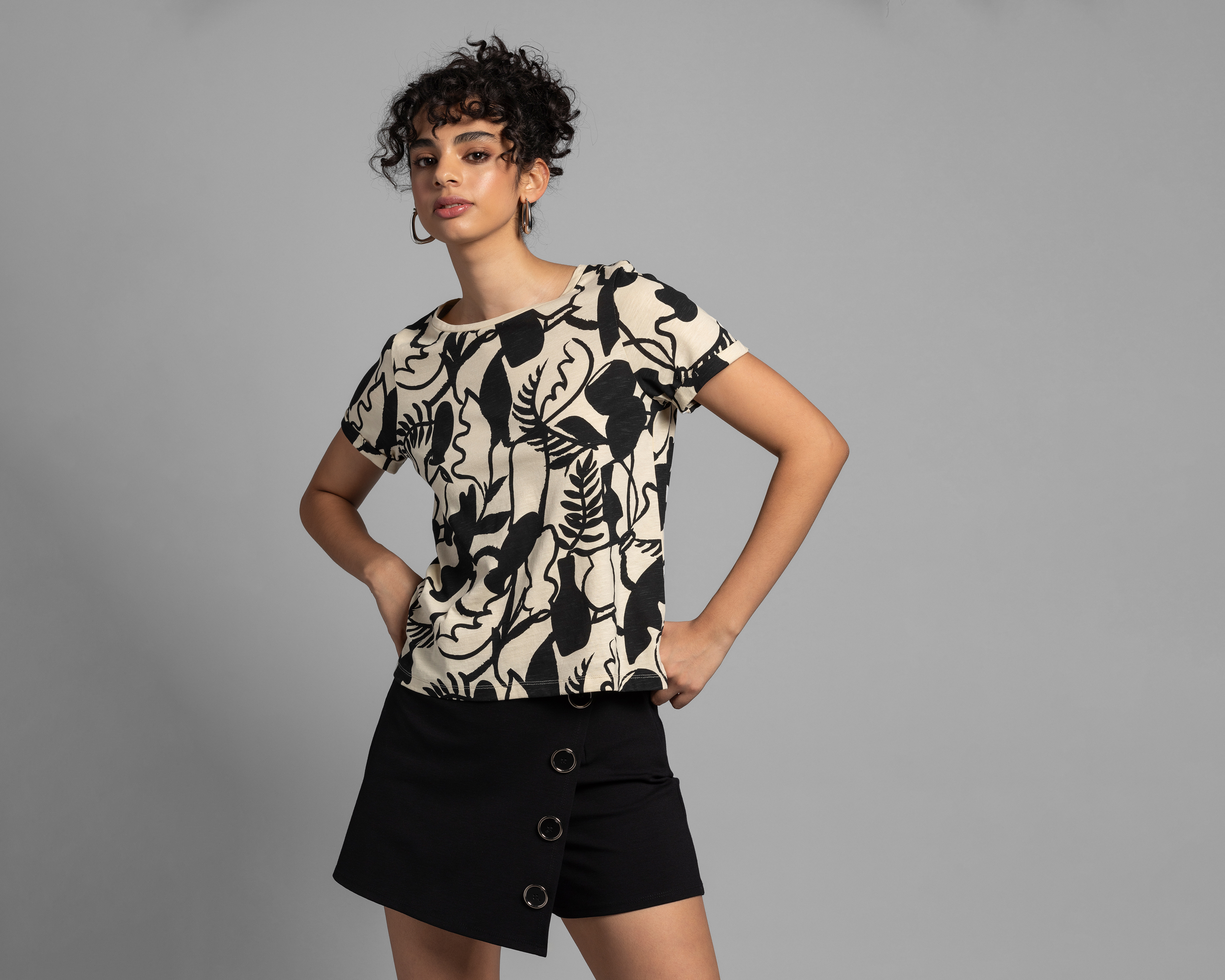 Playera Thinner Manga Corta Cuello Redondo