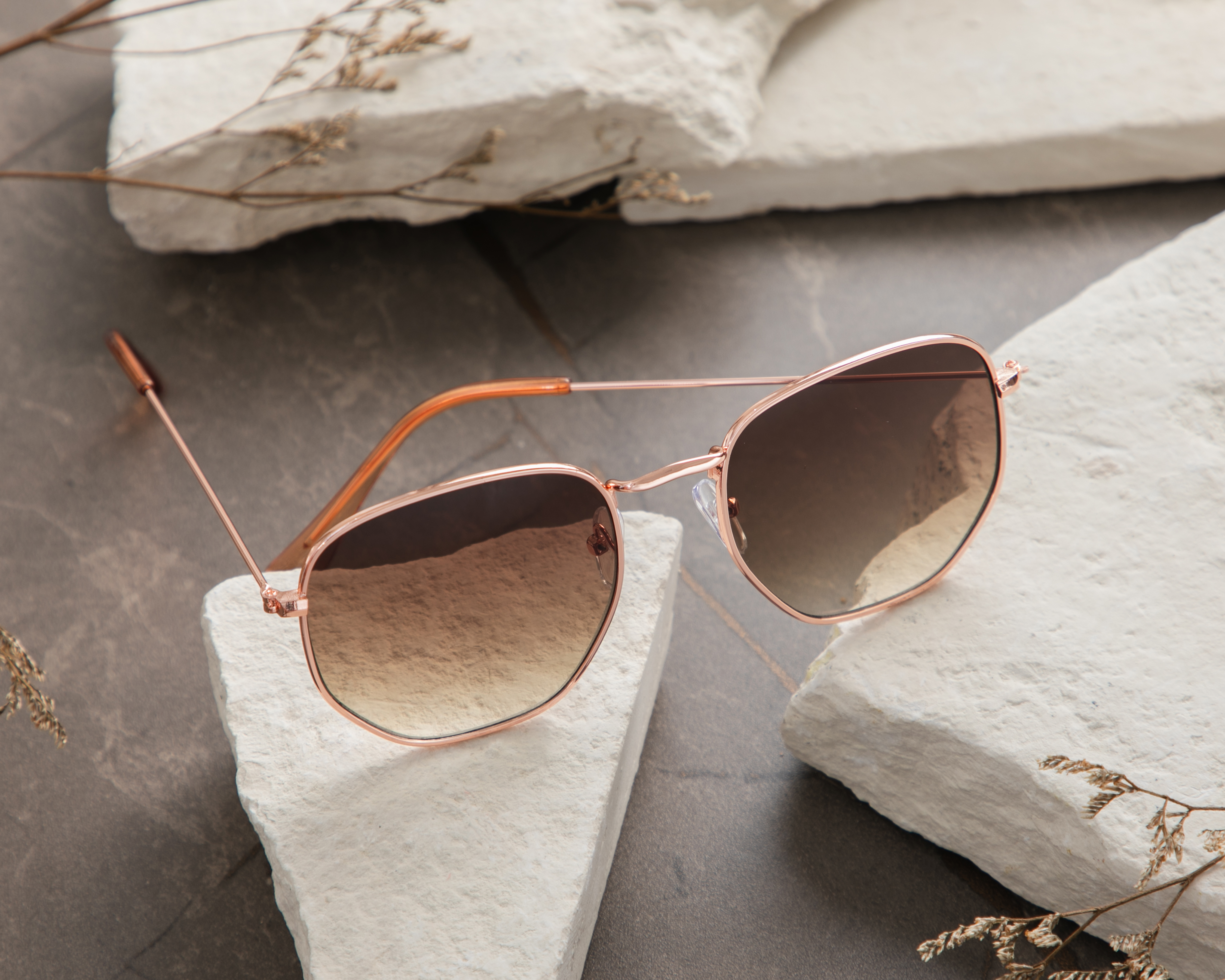 Foto 5 | Foto 5 | Lentes de Sol 18 Forever Hexagonales Rose Gold