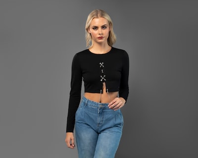 Foto 2 | Foto 2 | Blusa Bebe Manga Larga con Tira de Pedrería
