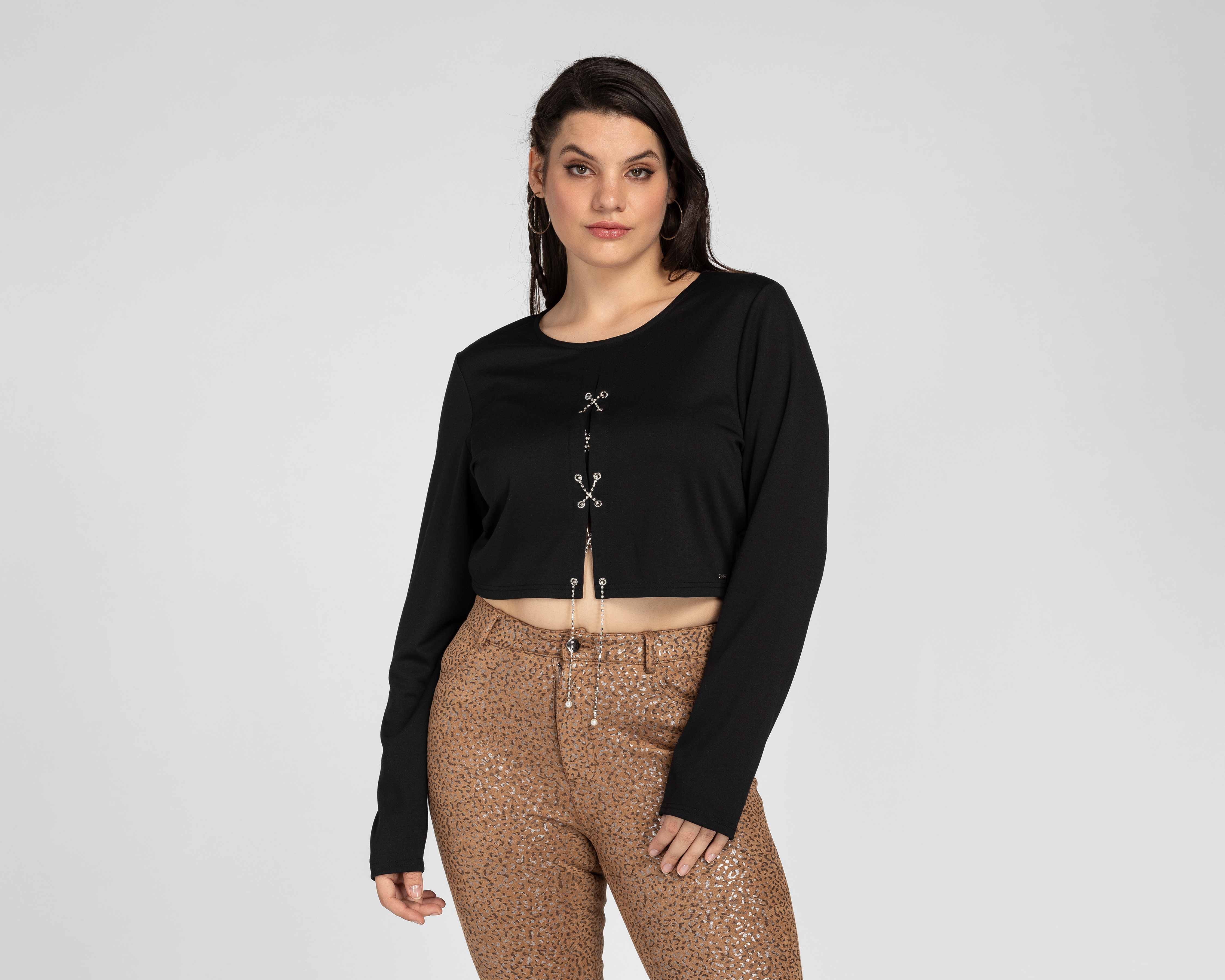 Foto 5 pulgar | Foto 4 | Blusa Bebe Manga Larga con Tira de Pedrería