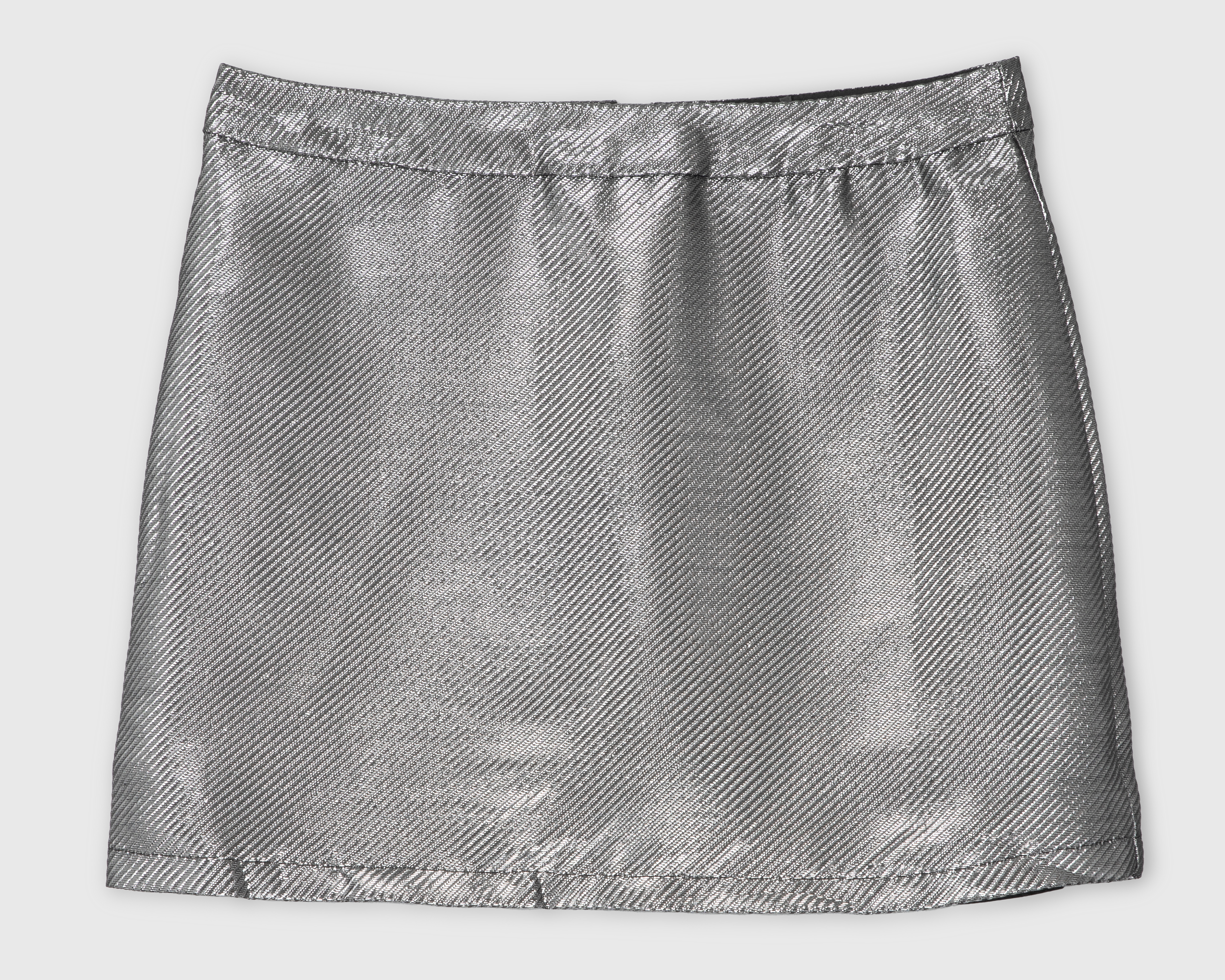 Falda Corta Thinner Plateada