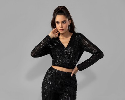 Foto 2 | Foto 2 | Blusa Jennifer Lopez Manga Larga con Lentejuela