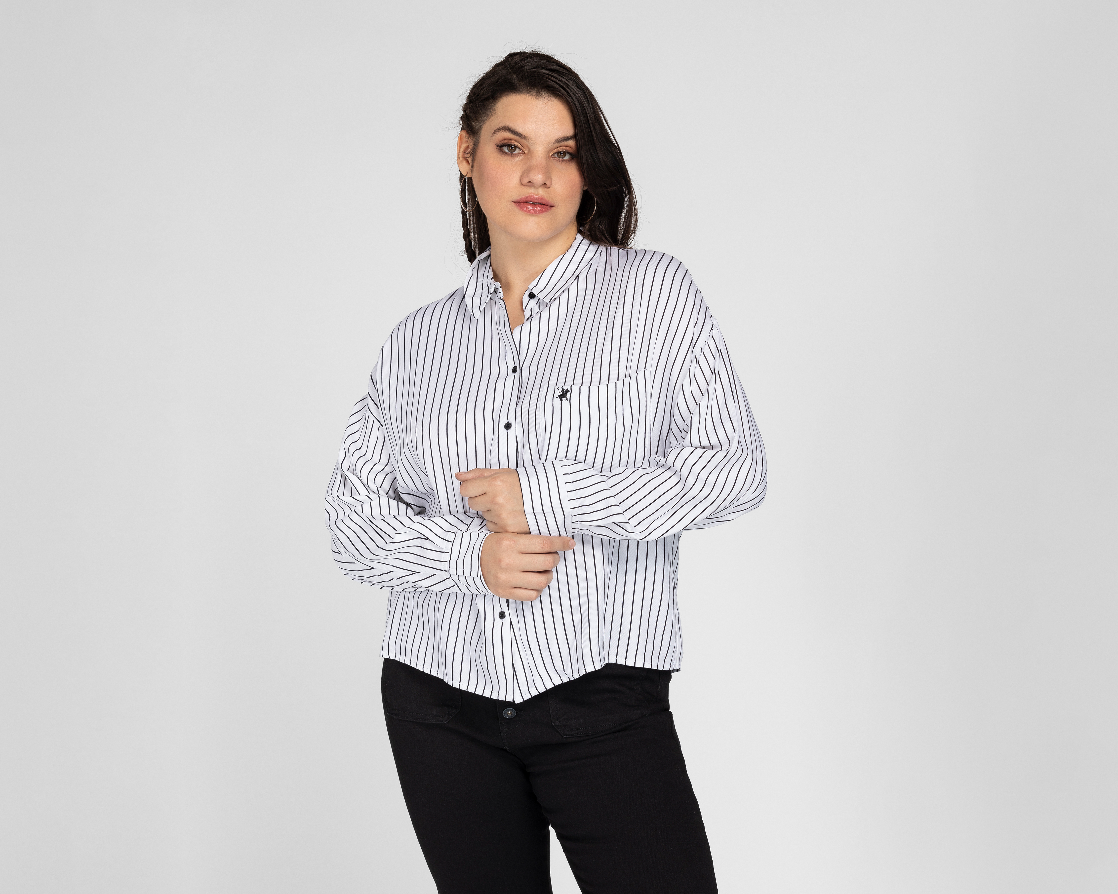 Camisa York Team Polo Club Manga Larga a Rayas