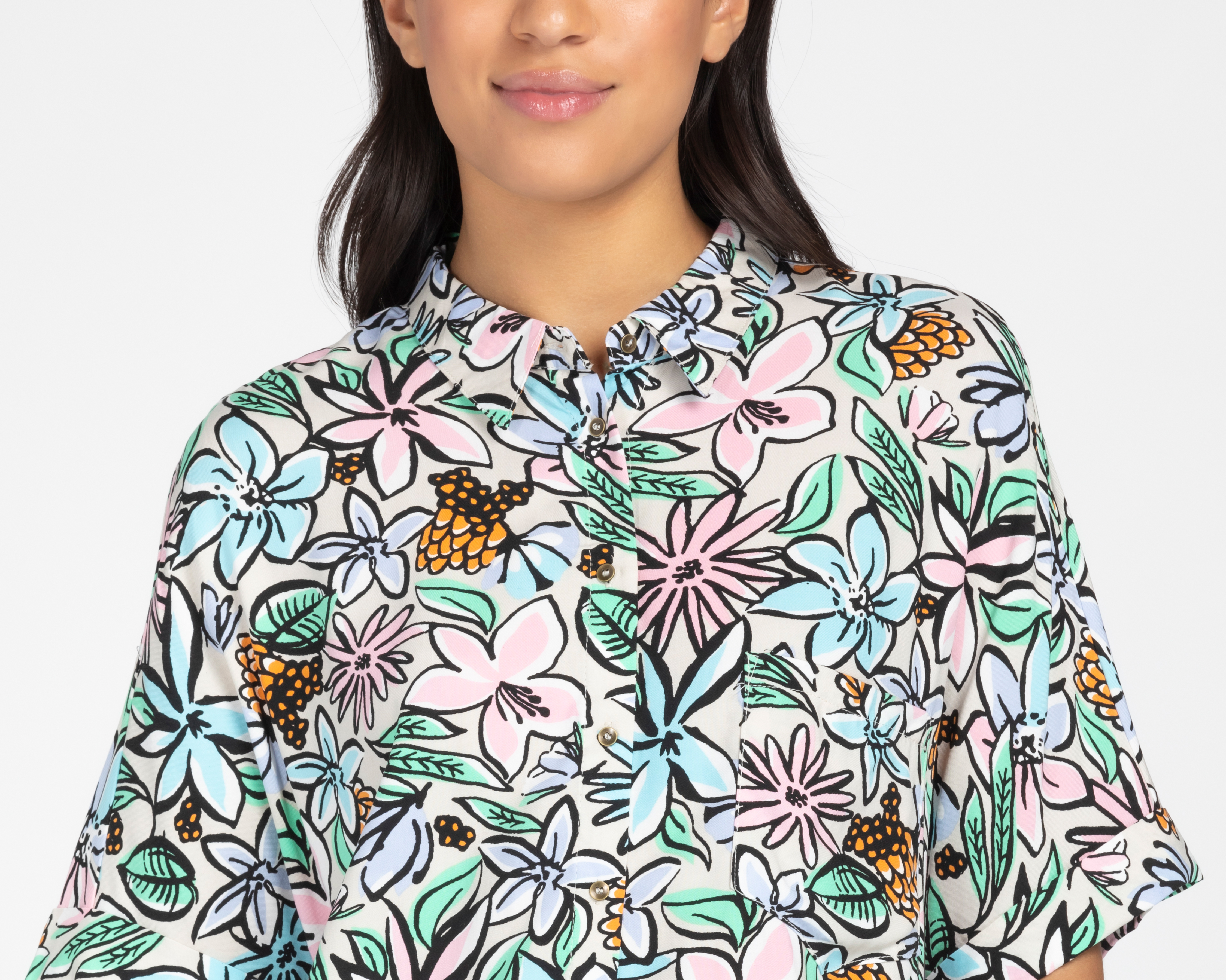 Foto 5 pulgar | Foto 4 | Blusa 18 Forever Manga Corta Floreada