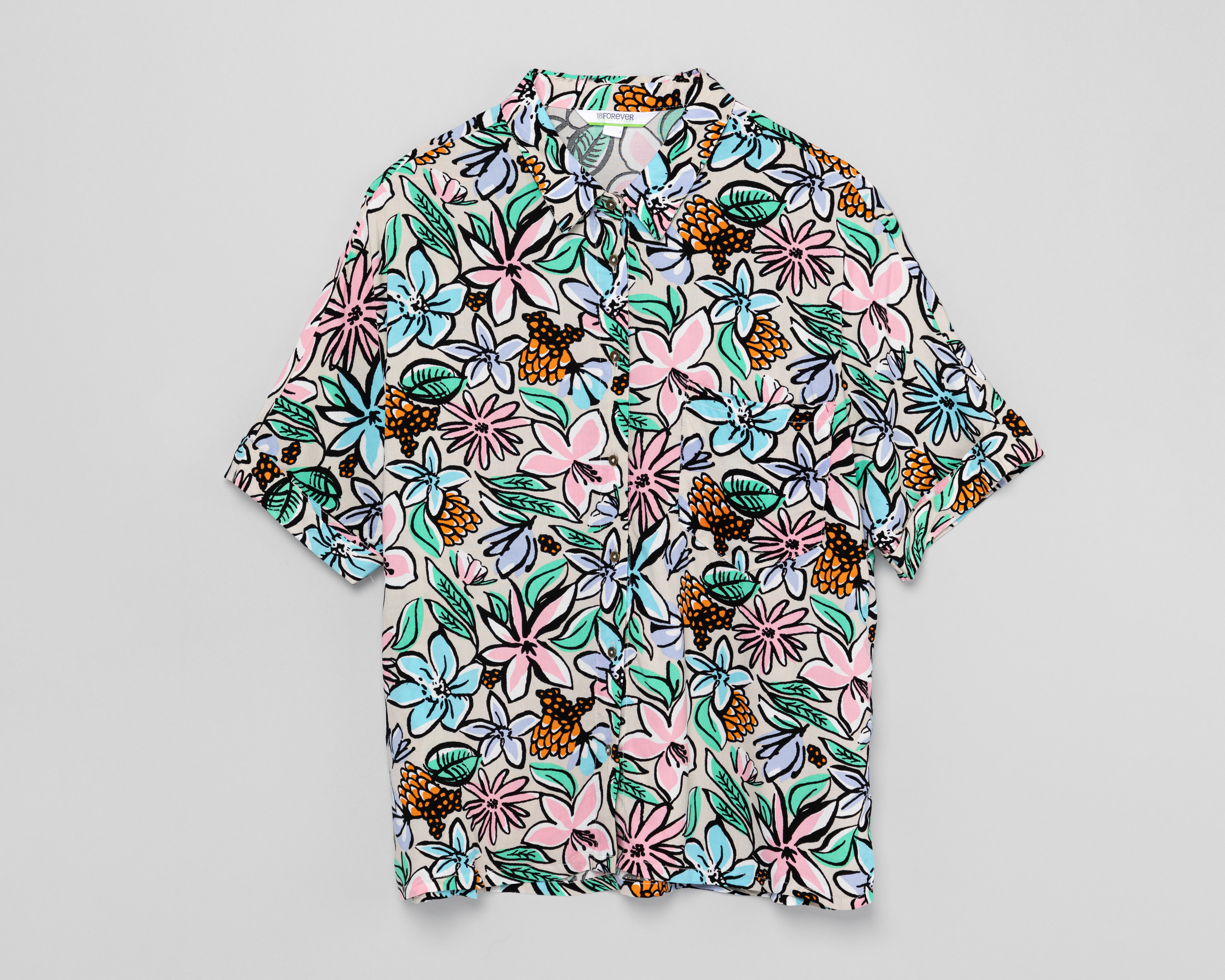 Foto 6 pulgar | Foto 5 | Blusa 18 Forever Manga Corta Floreada