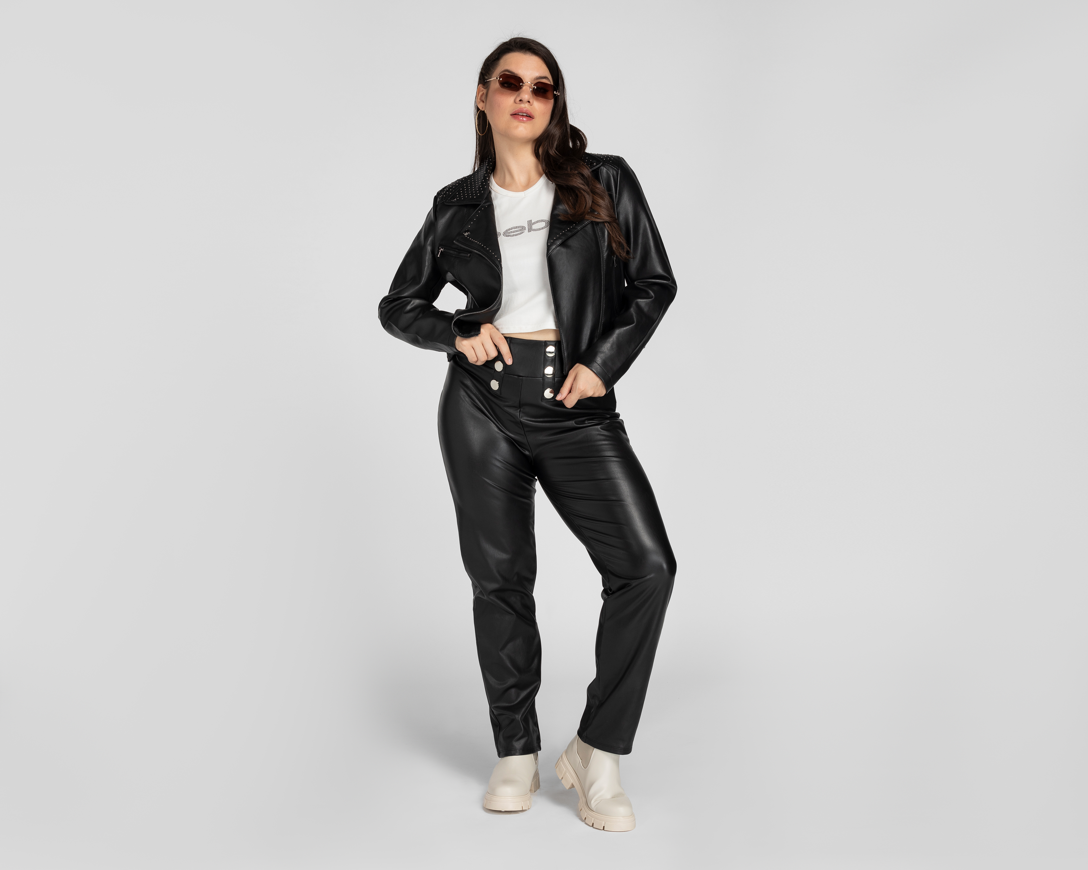 Foto 3 pulgar | Foto 2 | Leggings Bebe tipo Piel