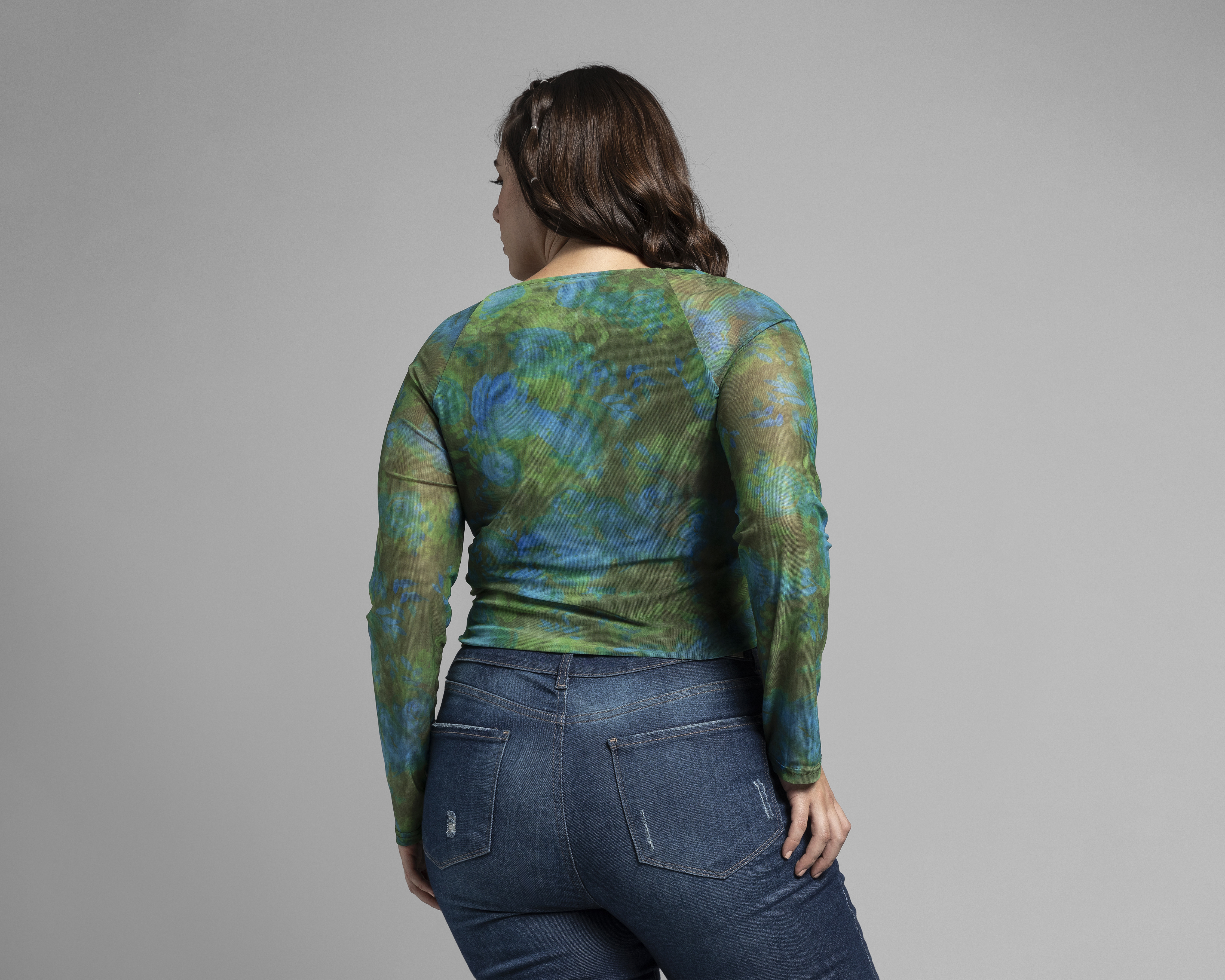 Foto 7 pulgar | Foto 6 | Blusa Thinner Manga Larga con Mesh