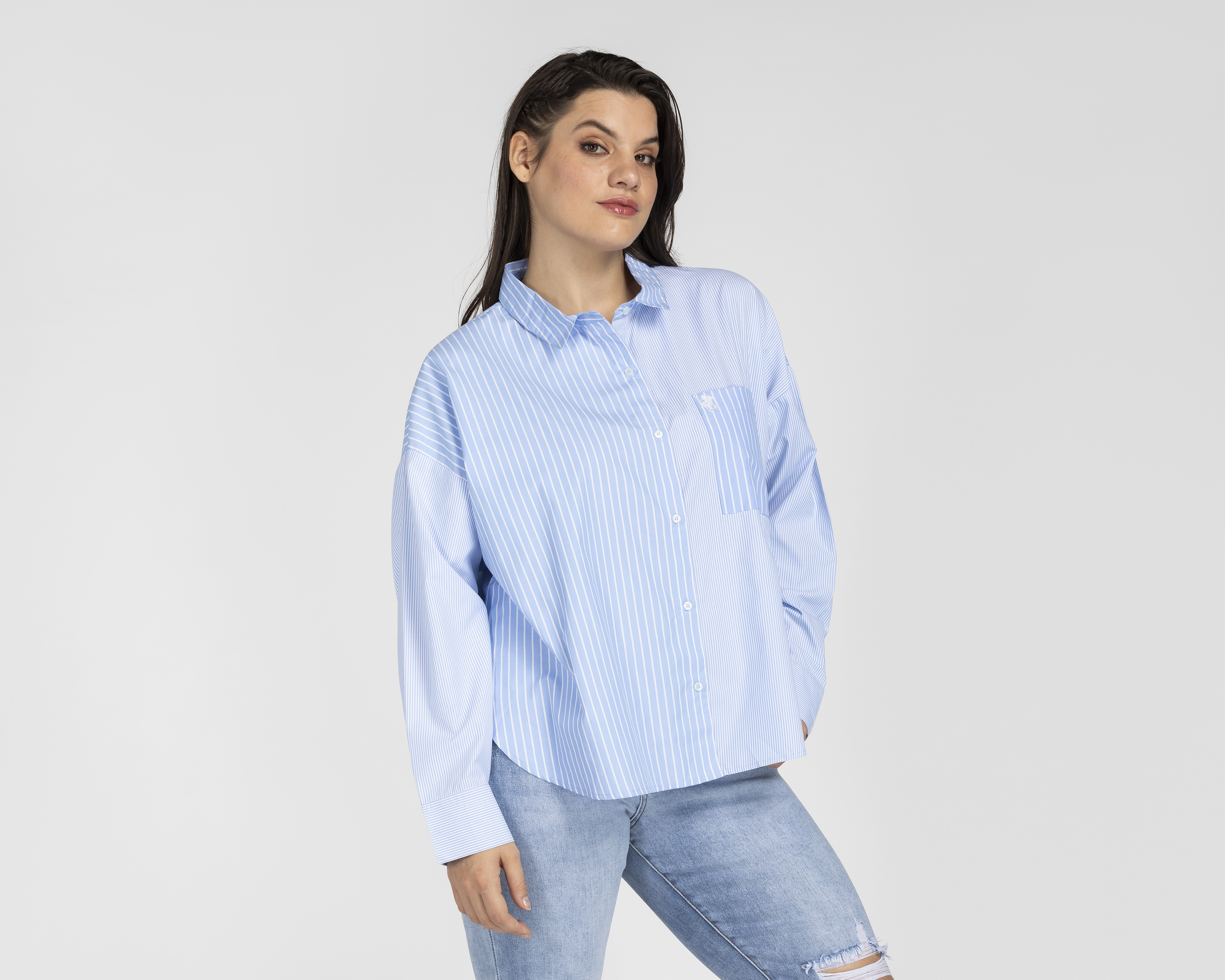 Camisa York Team Polo Club Azul a Rayas