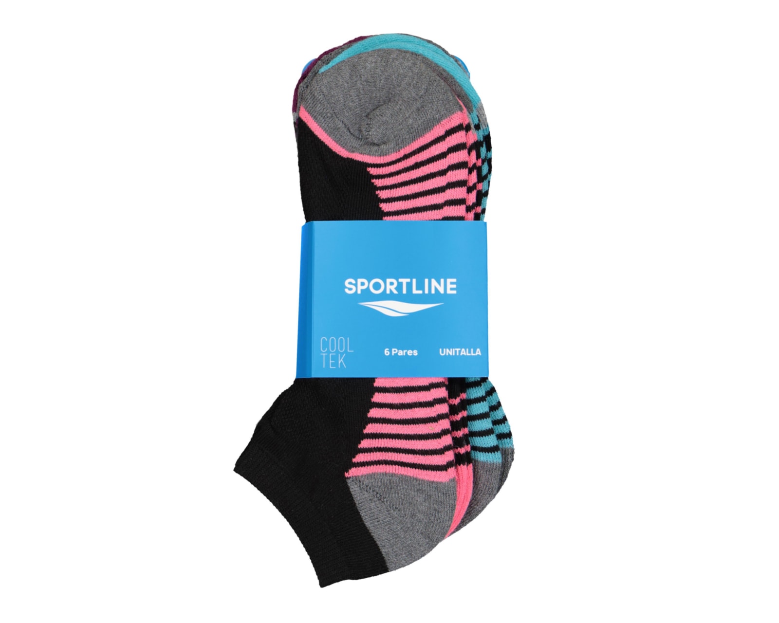 Foto 4 pulgar | Foto 3 | Calcetas Deportivas Tines Sportline Cool-Tek para Mujer 6 Pares