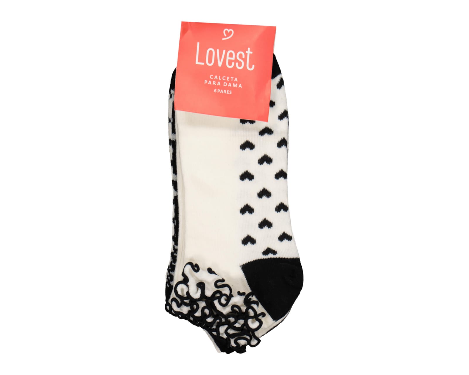 Foto 4 pulgar | Foto 3 | Calcetas Cortas Lovest para Mujer 6 Pares
